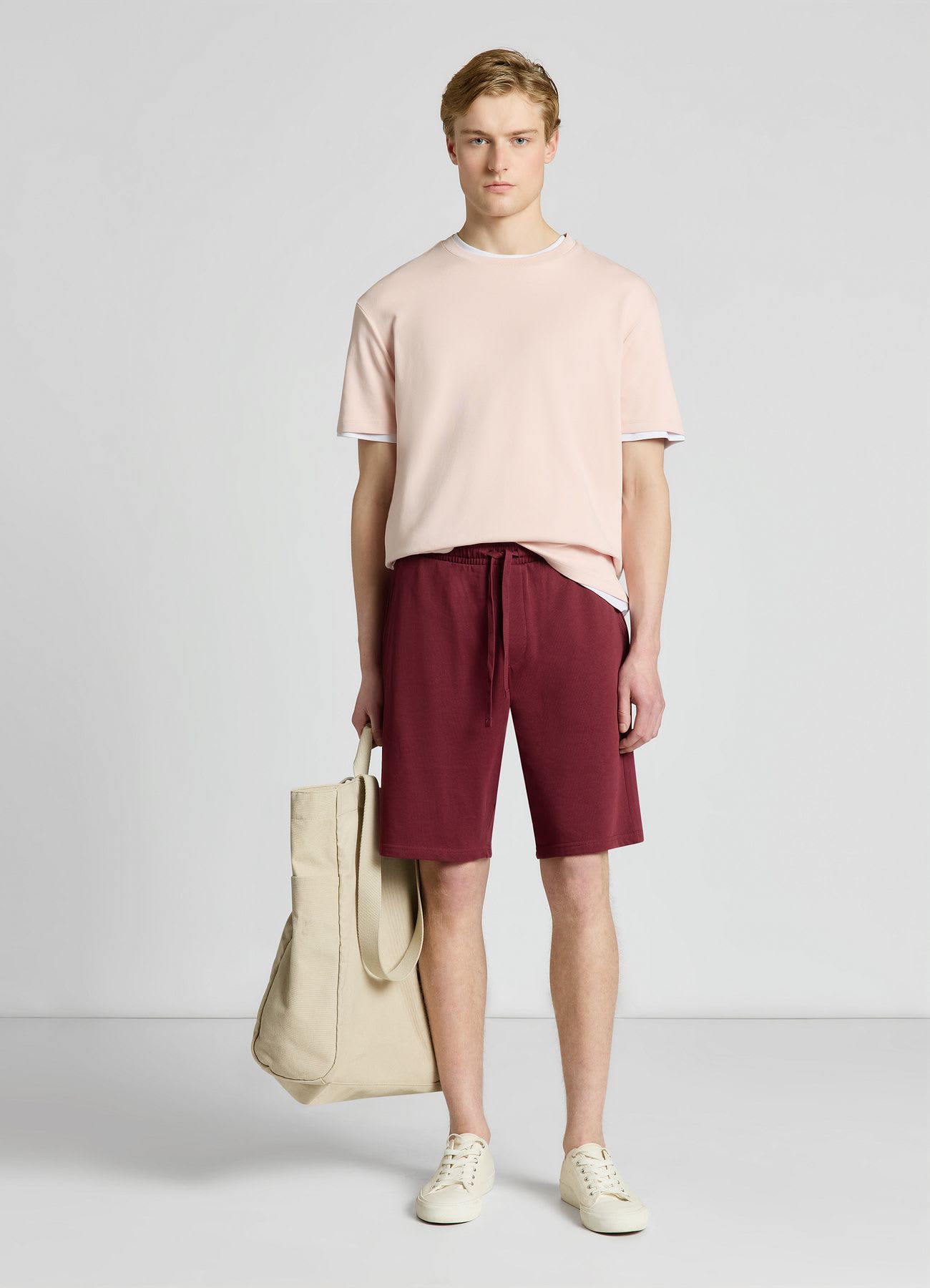 Pantaloncini ginnici tinta unita con coulisse