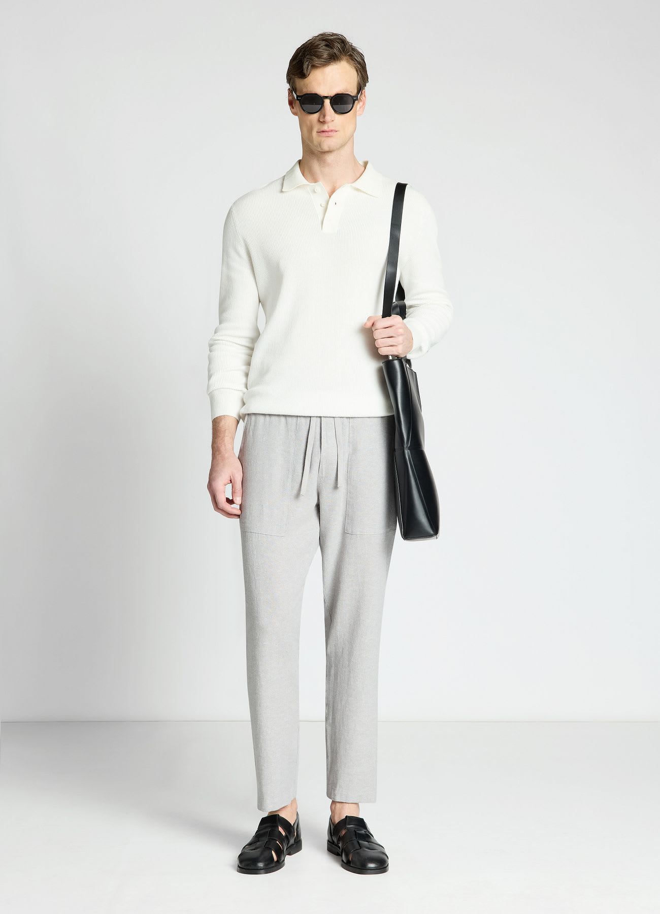 Pantaloni jogger con coulisse e tasche applicate