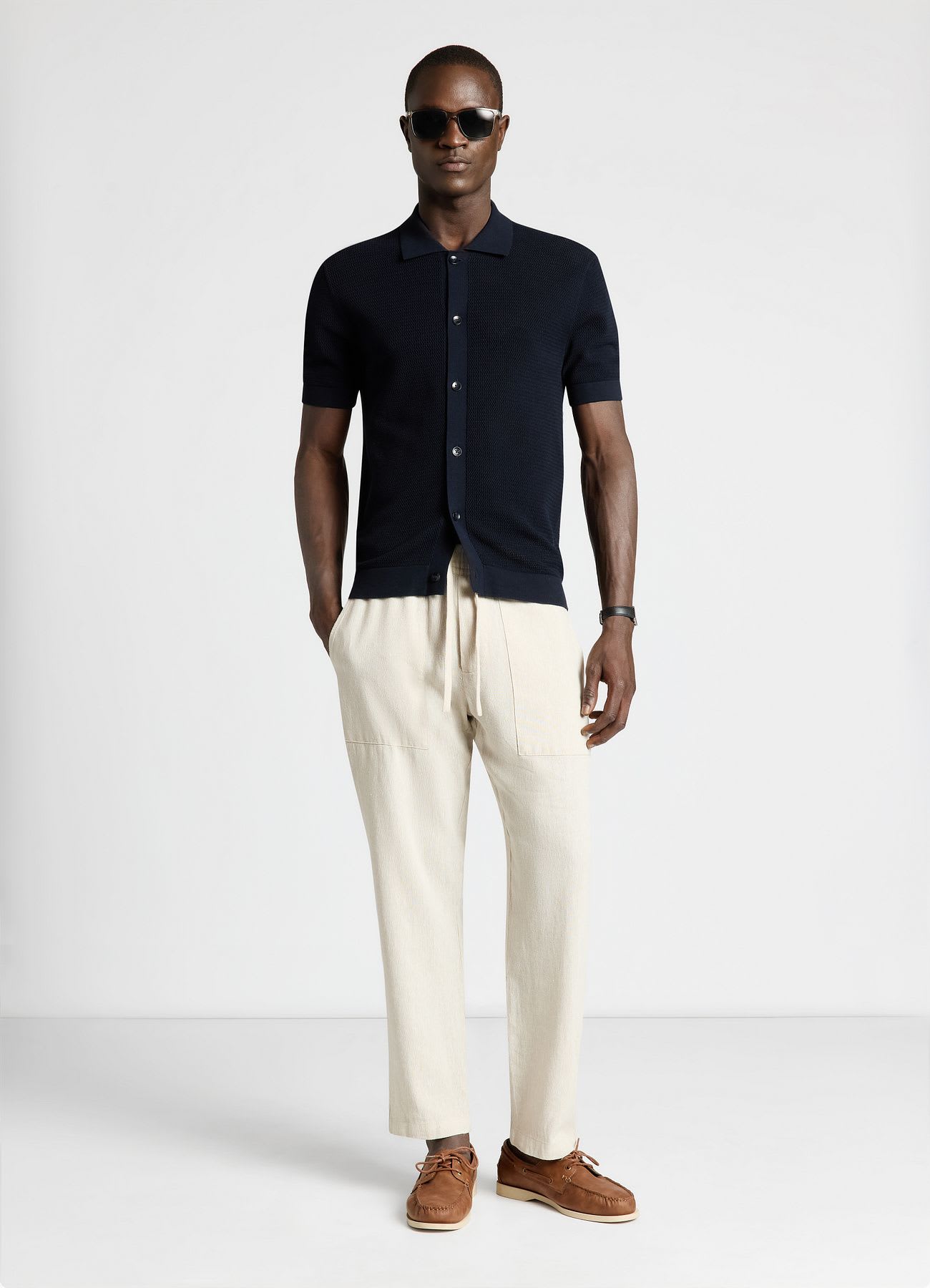 Pantaloni jogger con coulisse e tasche applicate