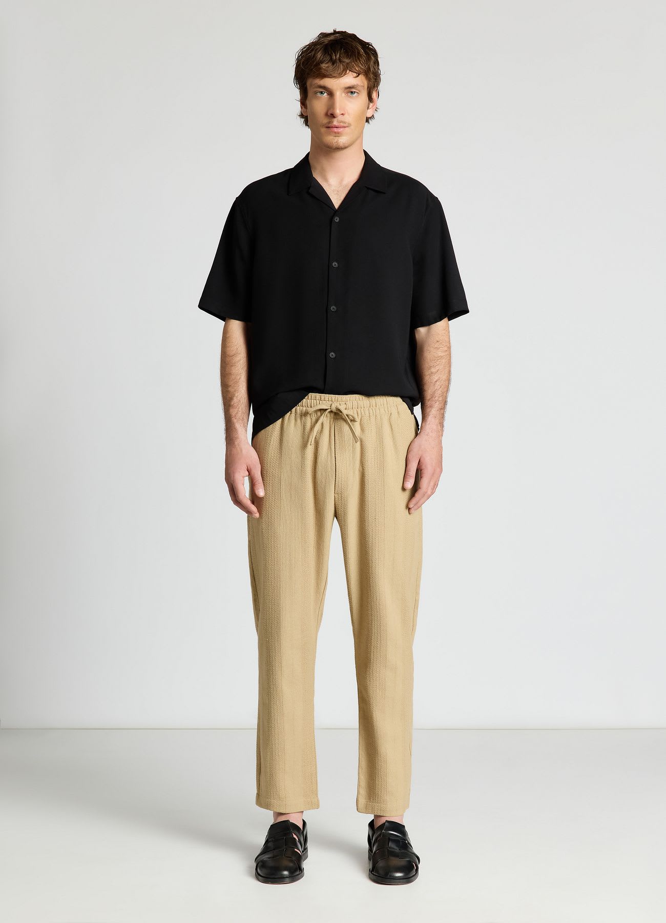 Pantaloni jogger a righe jacquard
