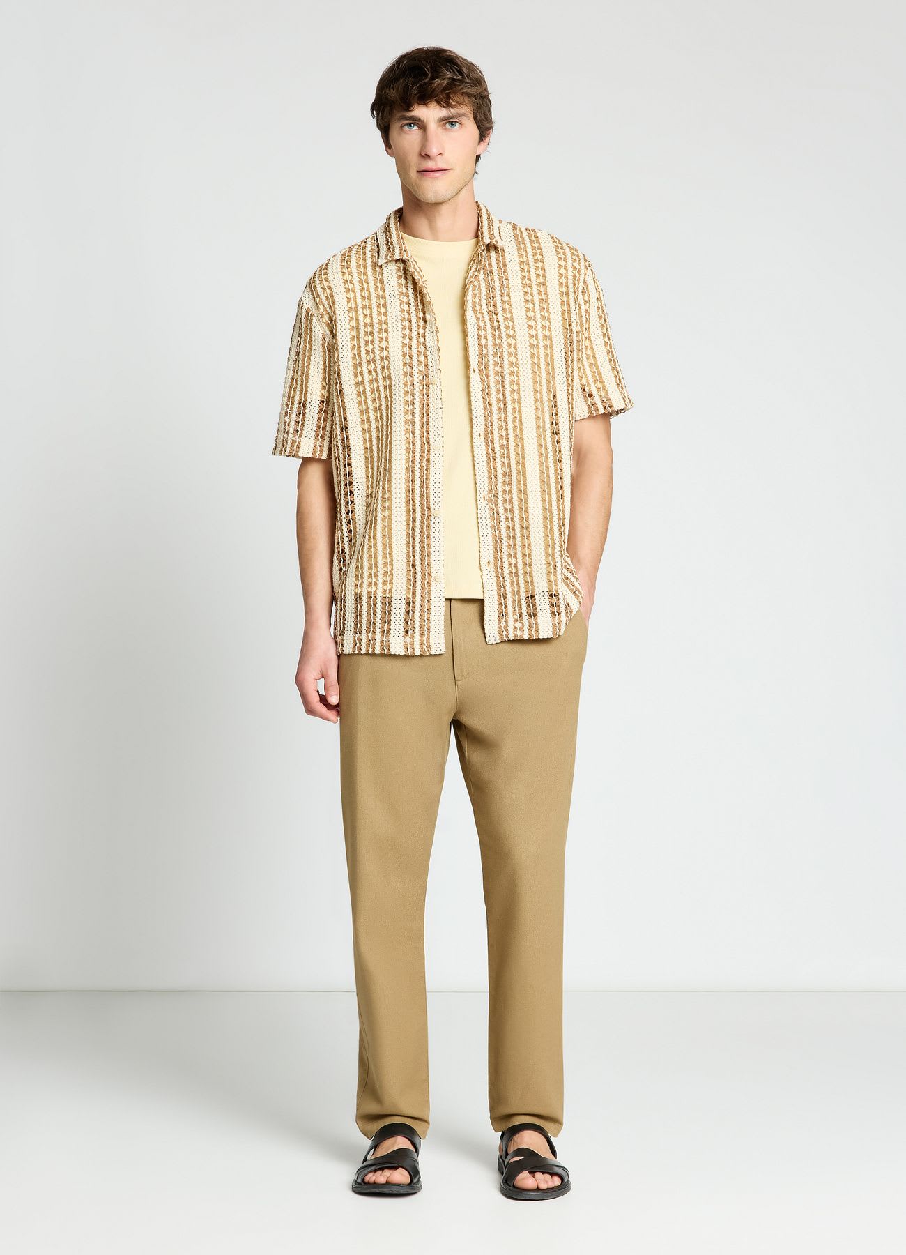 Pantaloni relaxed misto lino