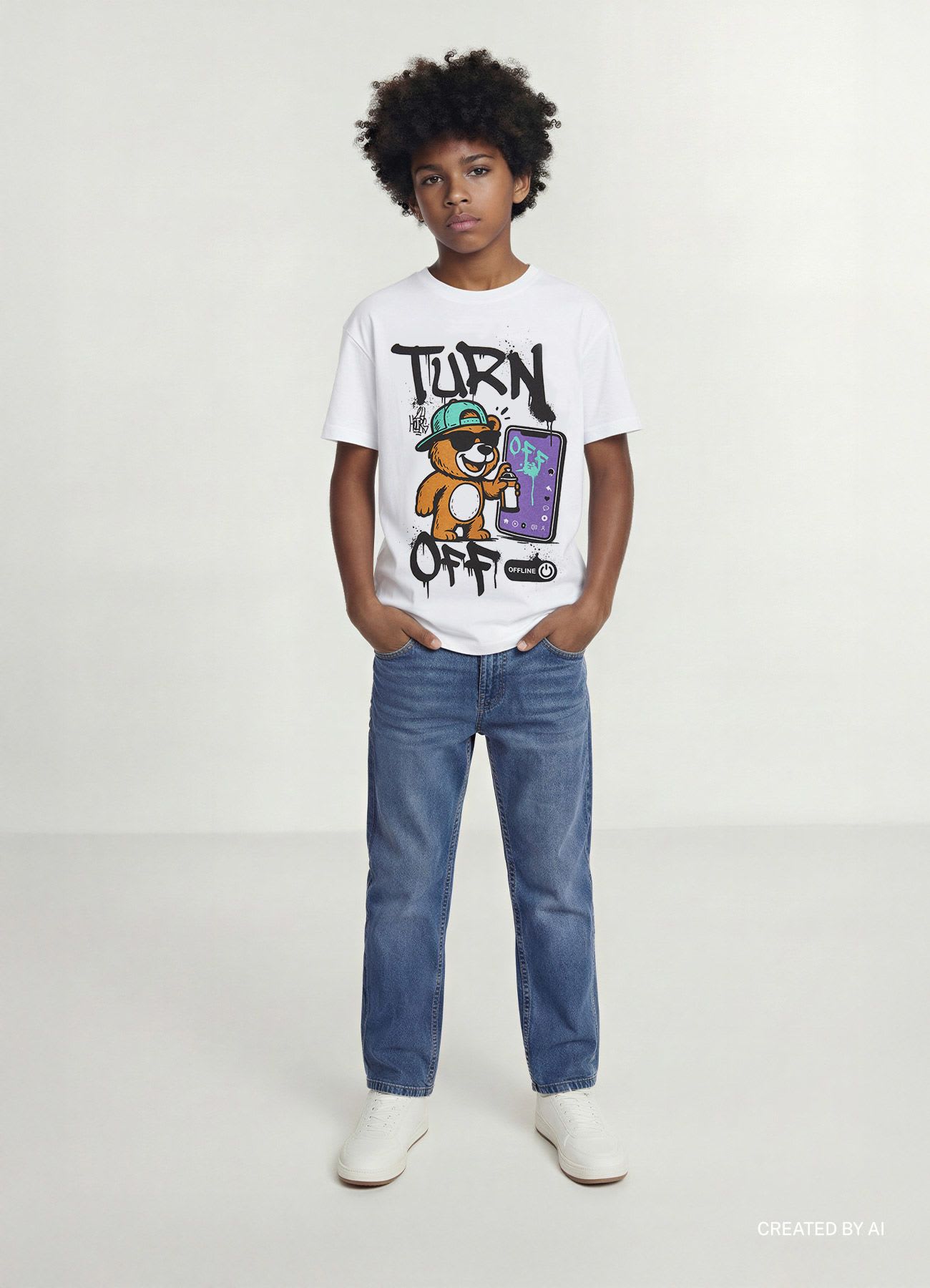 T-shirt over con stampa grafica