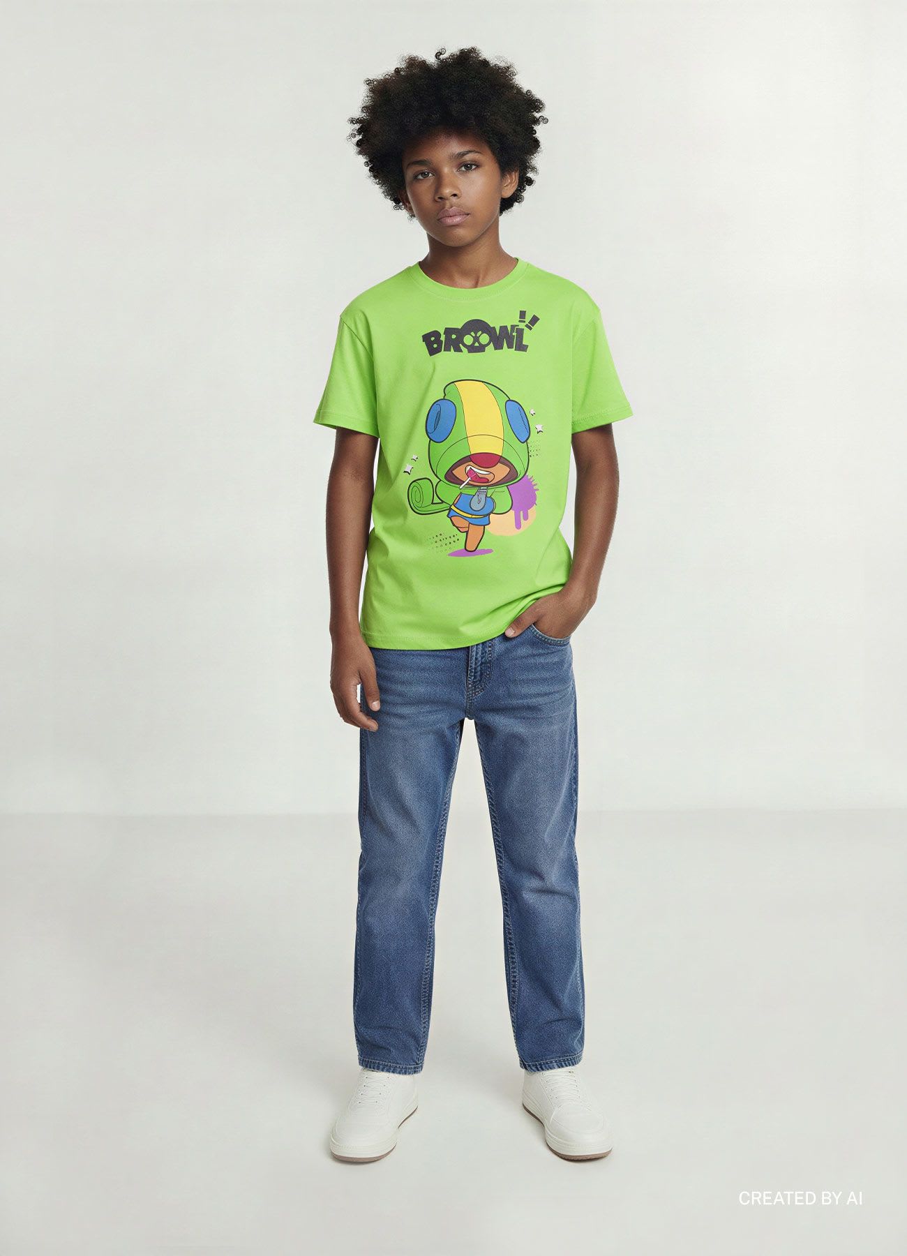 T-shirt over con stampa Brawl Stars