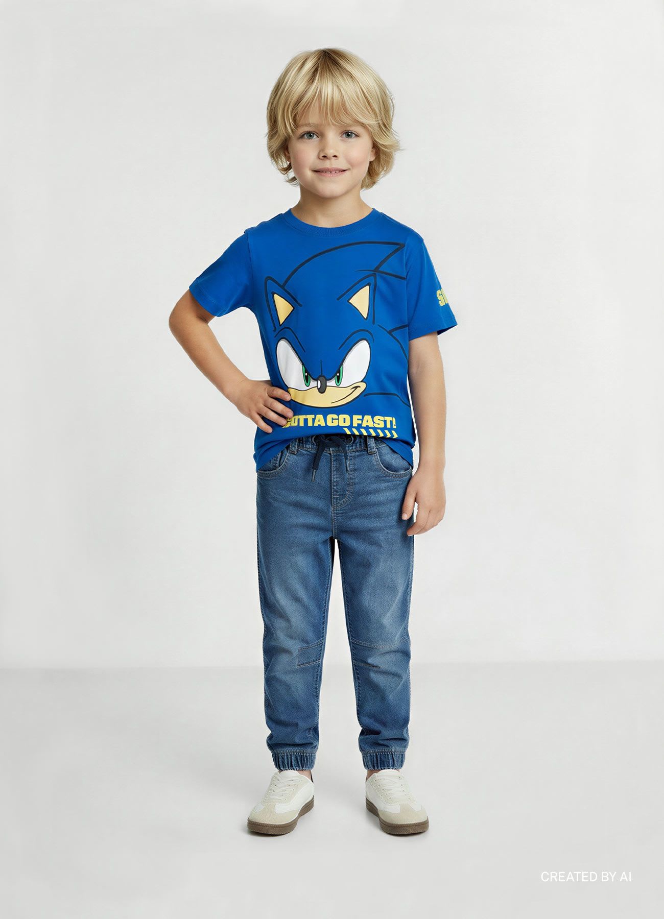 T-shirt con stampa Sonic