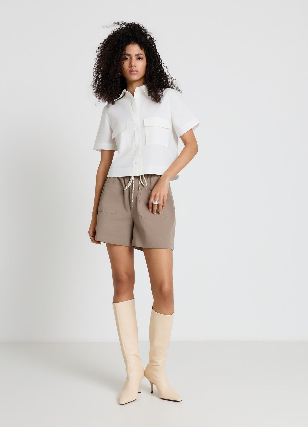 Camicia utility con tasche con patta