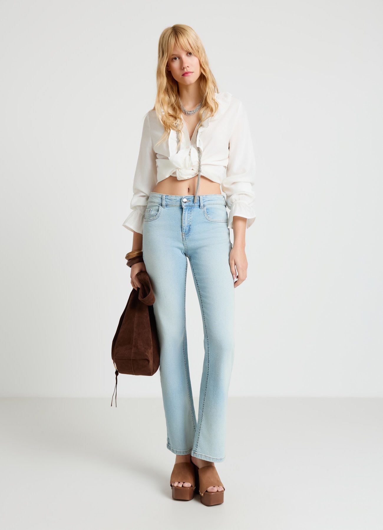 Jeans flare a vita bassa