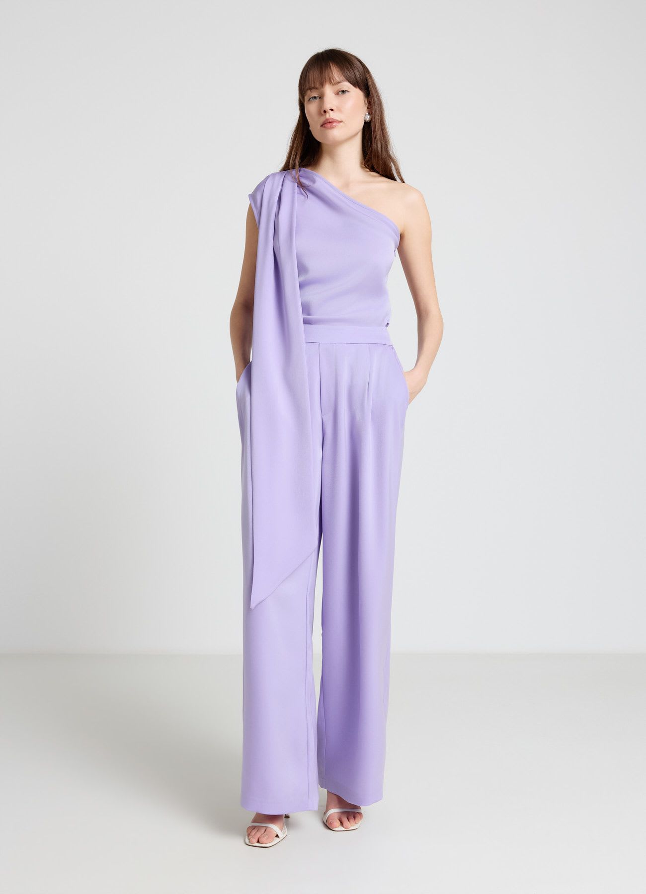 Pantaloni palazzo similsatin