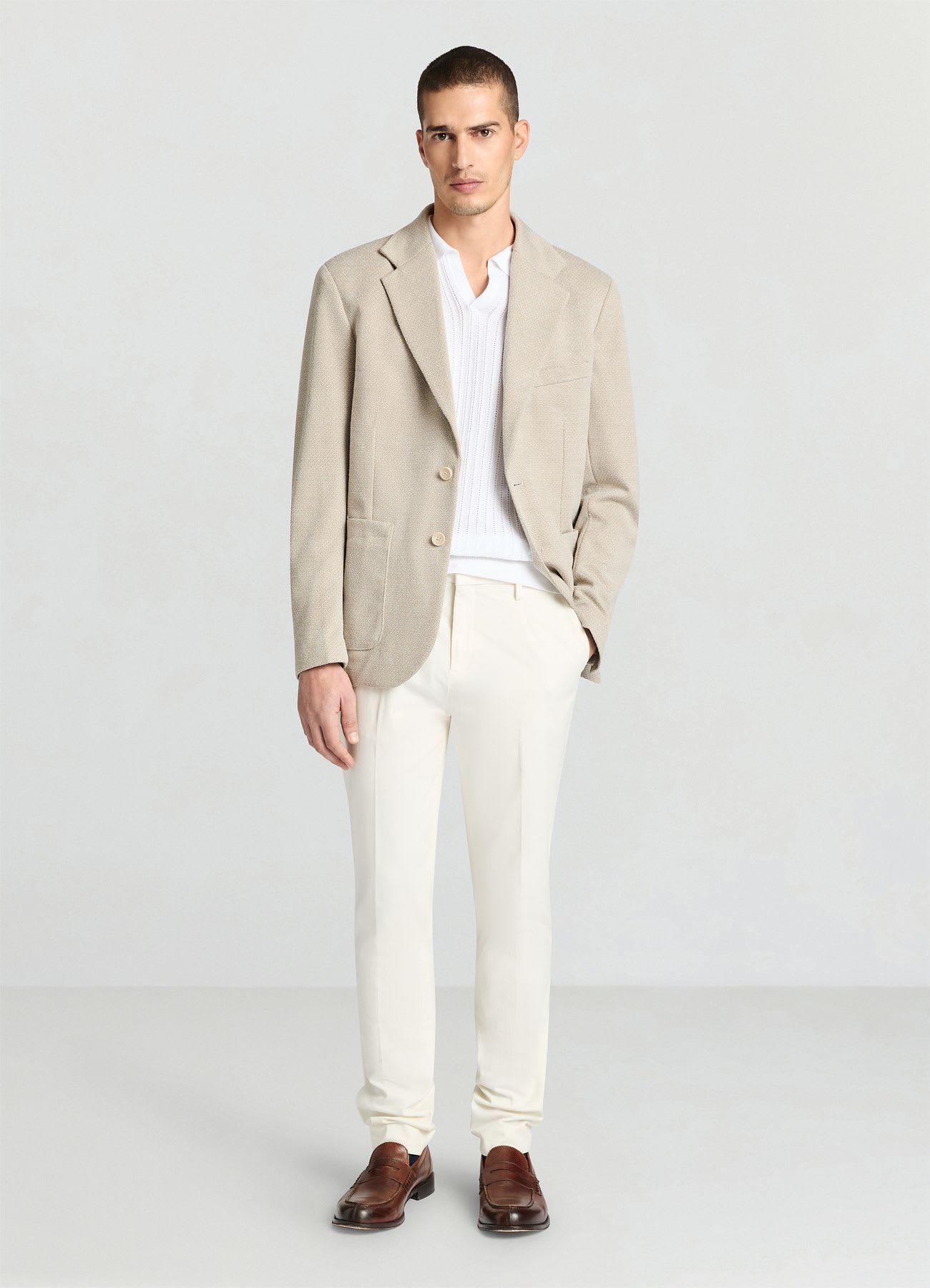 Giacca monopetto jacquard