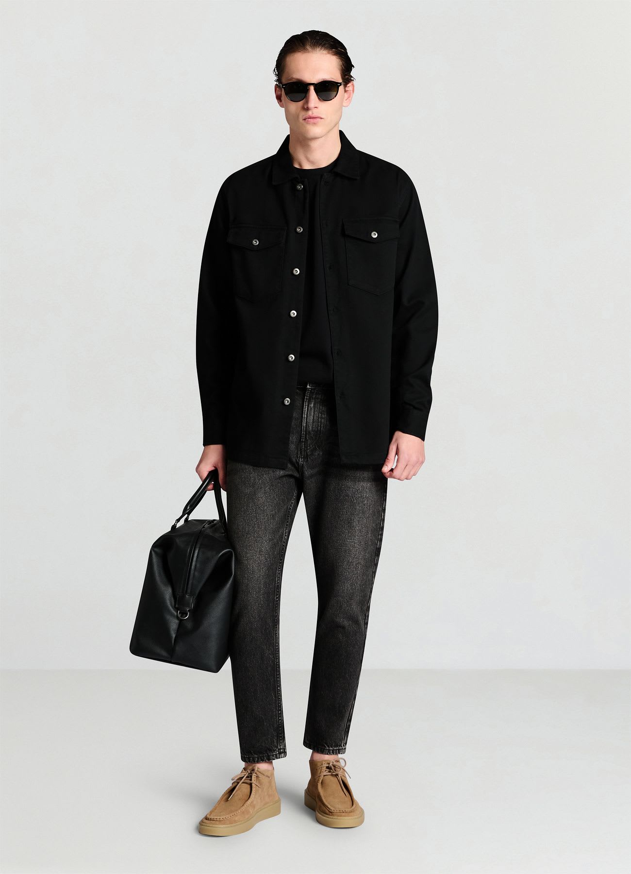 Camicia worker con tasche a pattina