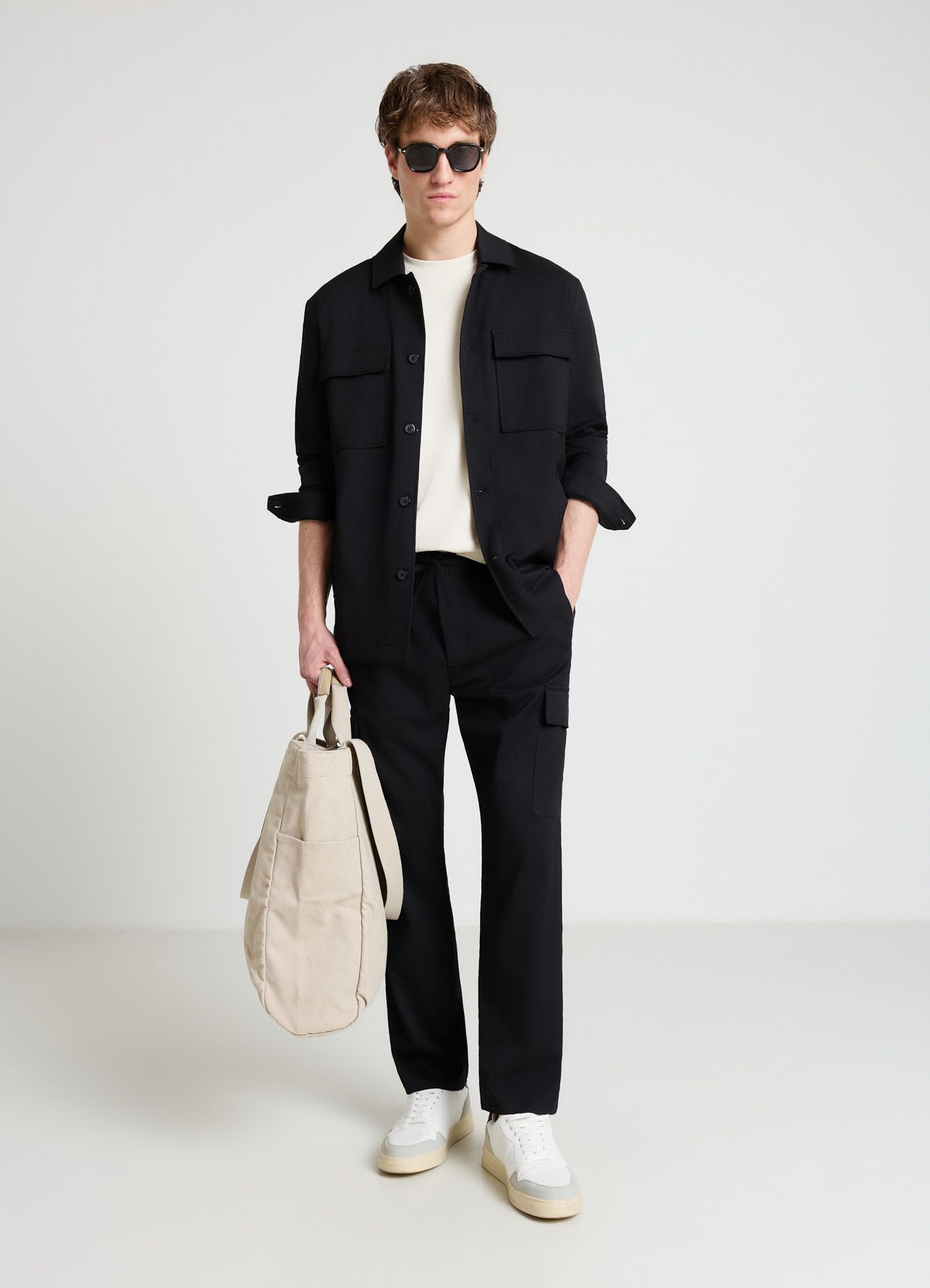 Shacket con tasche a patta