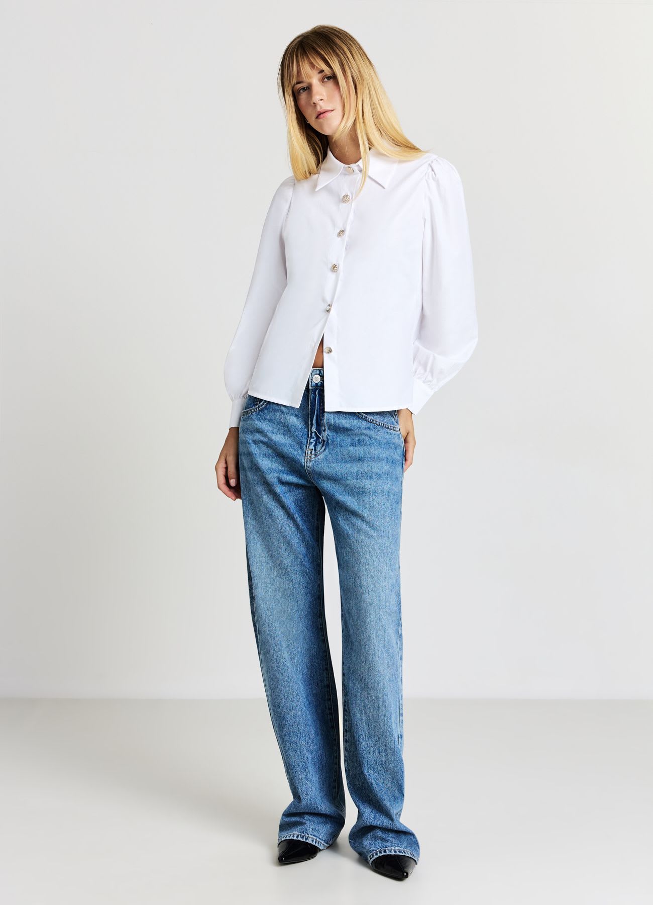 Camicia bottoni oro