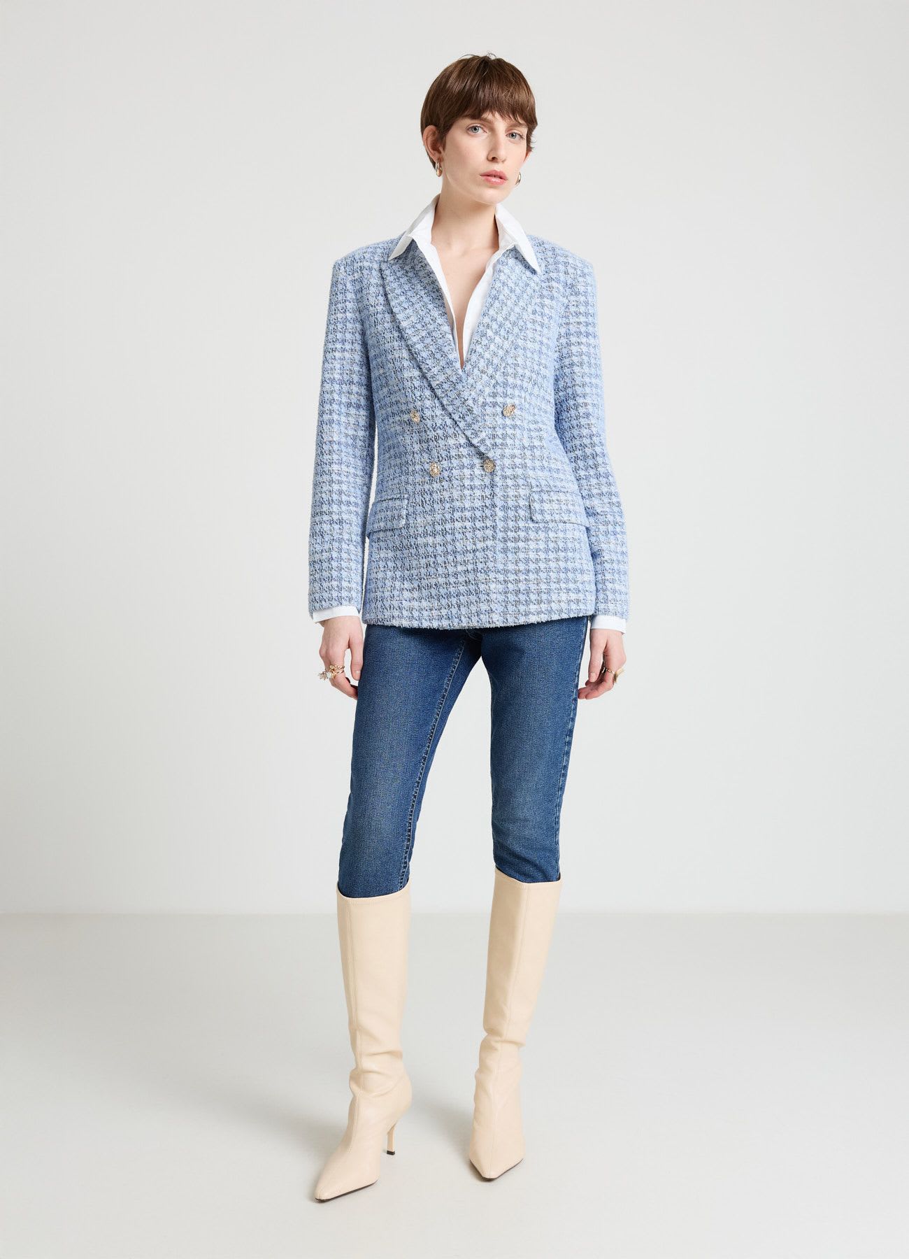 Giacca doppiopetto in tweed