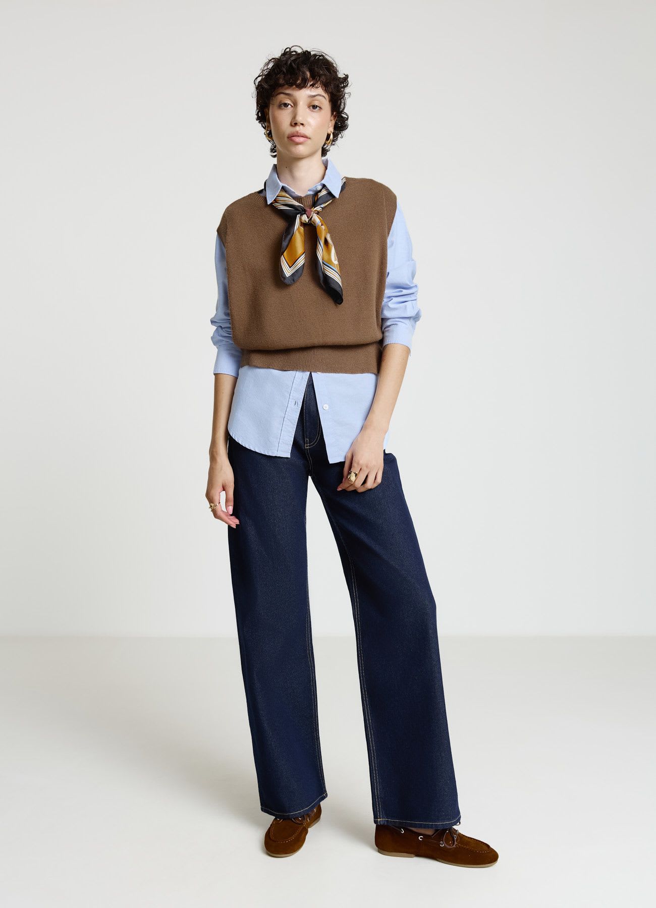 Jeans vita alta wide leg