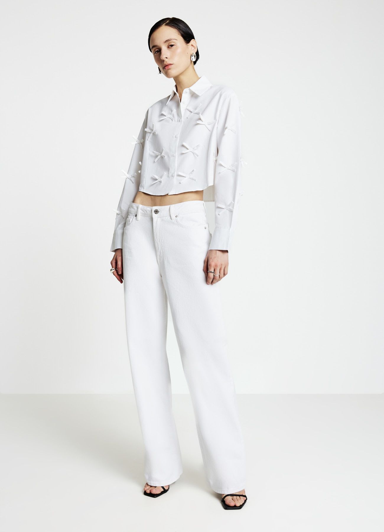 Jeans wide leg vita alta