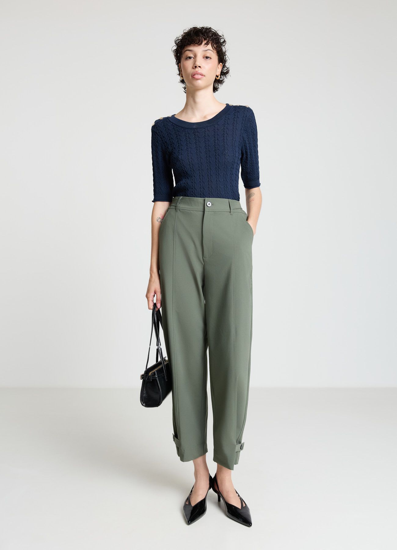 Pantaloni balloon con alamari