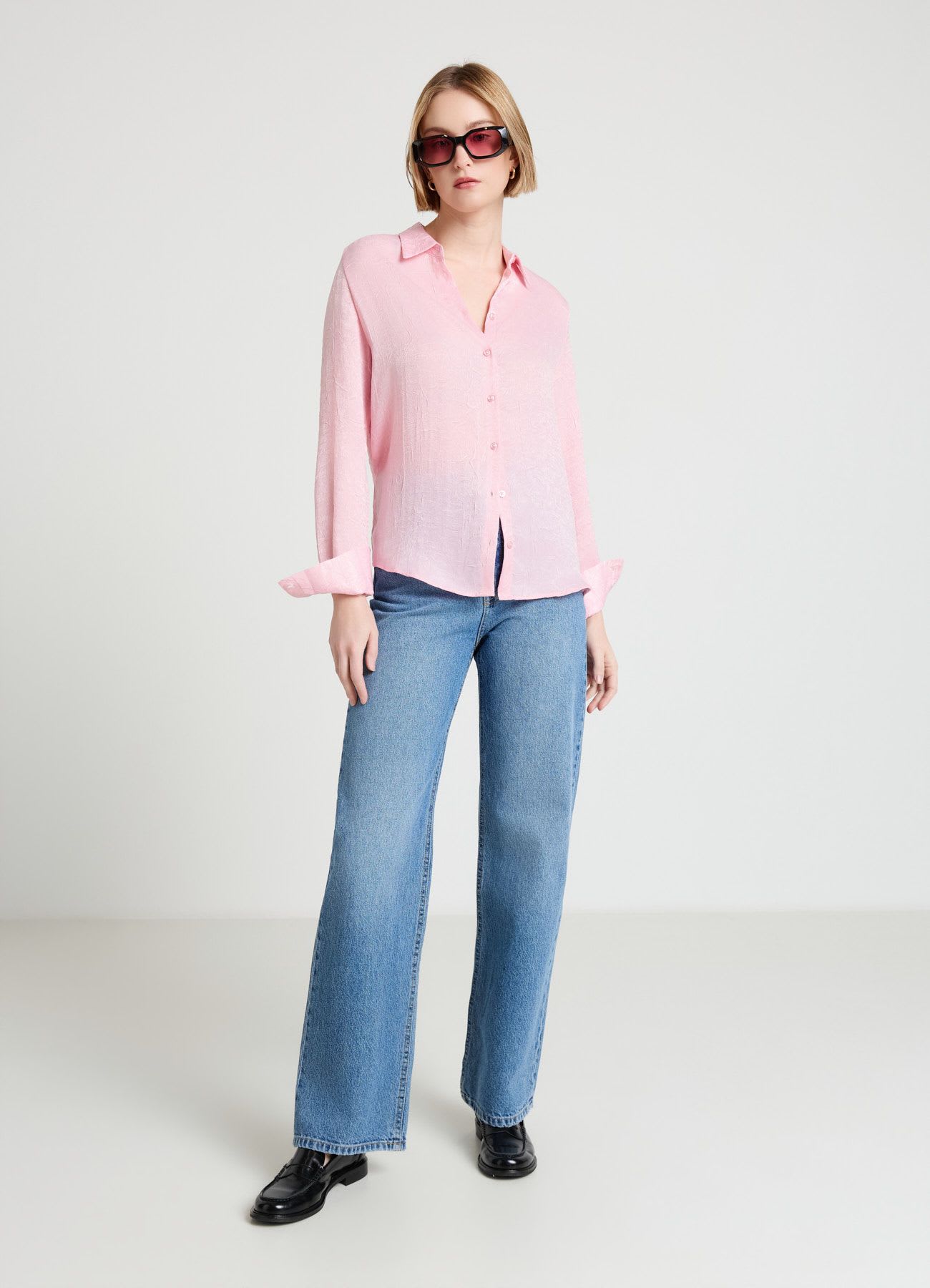 Camicia effetto stropicciato