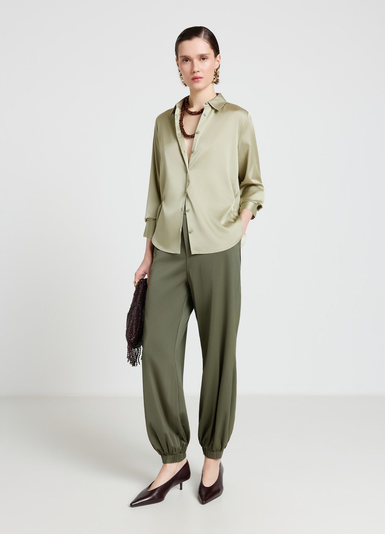 Pantaloni jogger con vita elasticizzata
