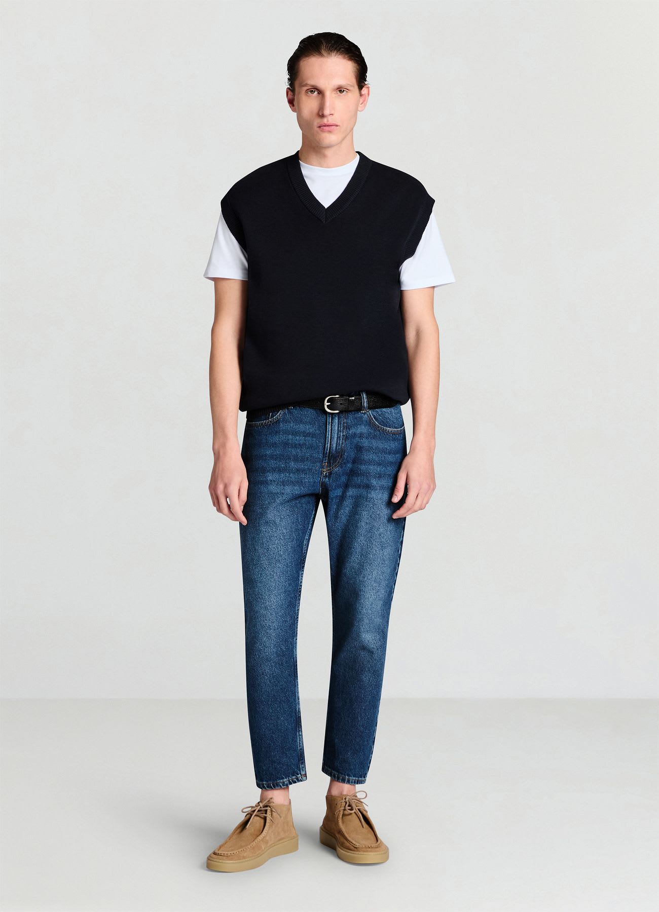 T-shirt girocollo a tinta unita