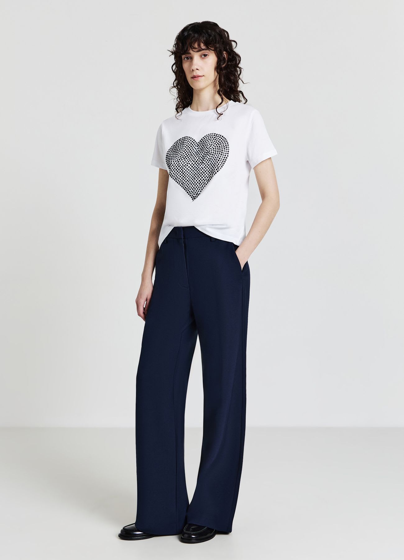 T-shirt con stampa cuore