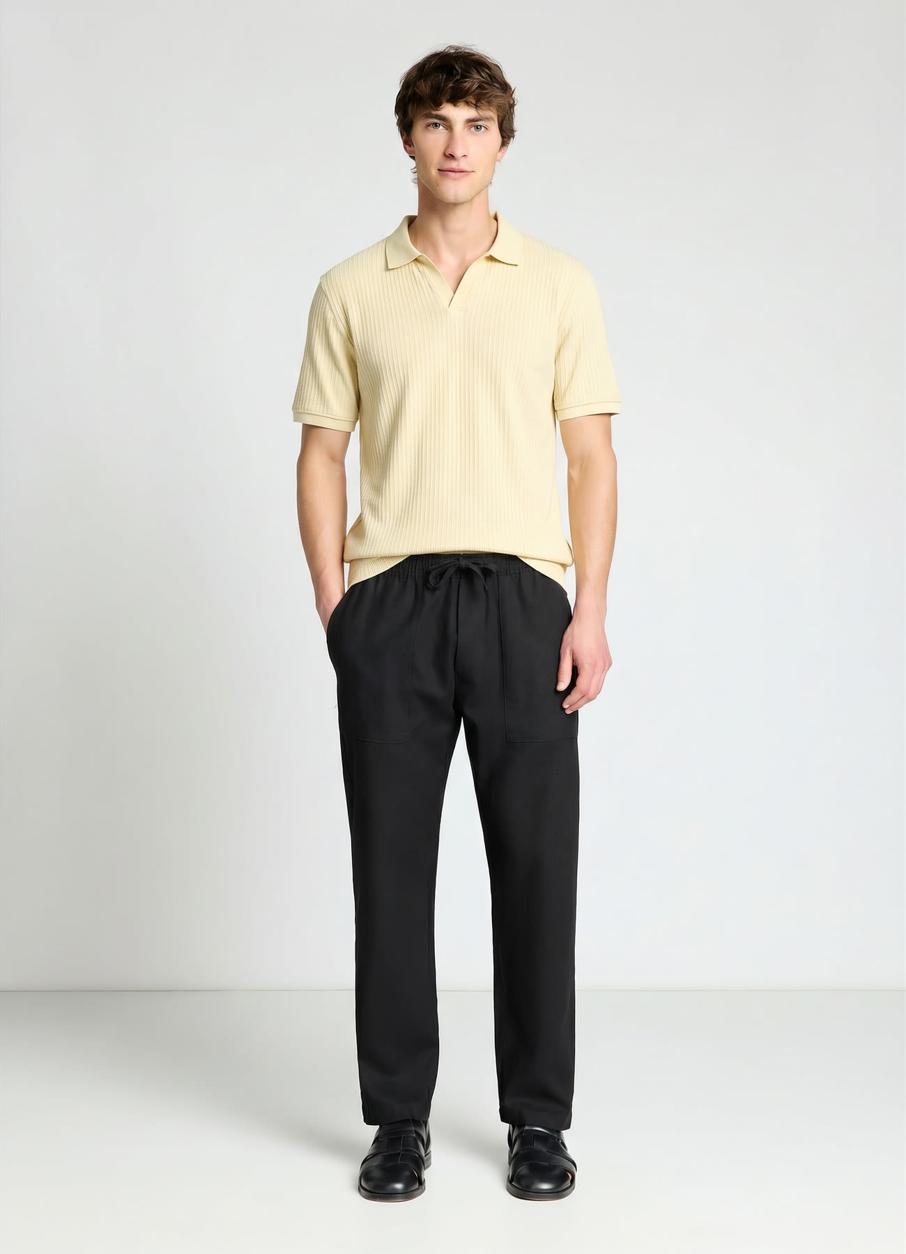T-shirt polo a coste