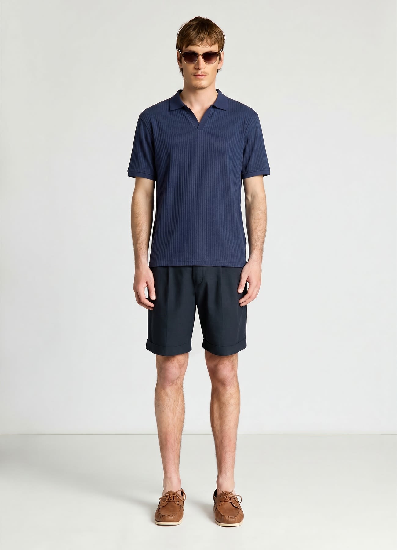 T-shirt polo a coste