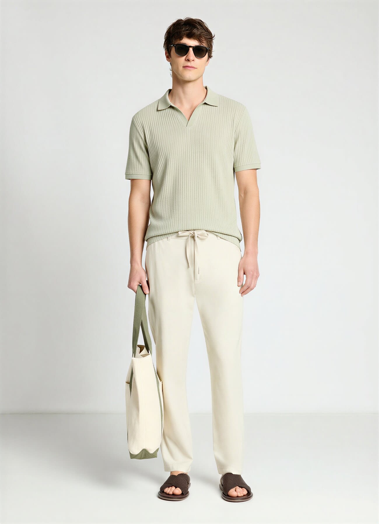 T-shirt polo a coste