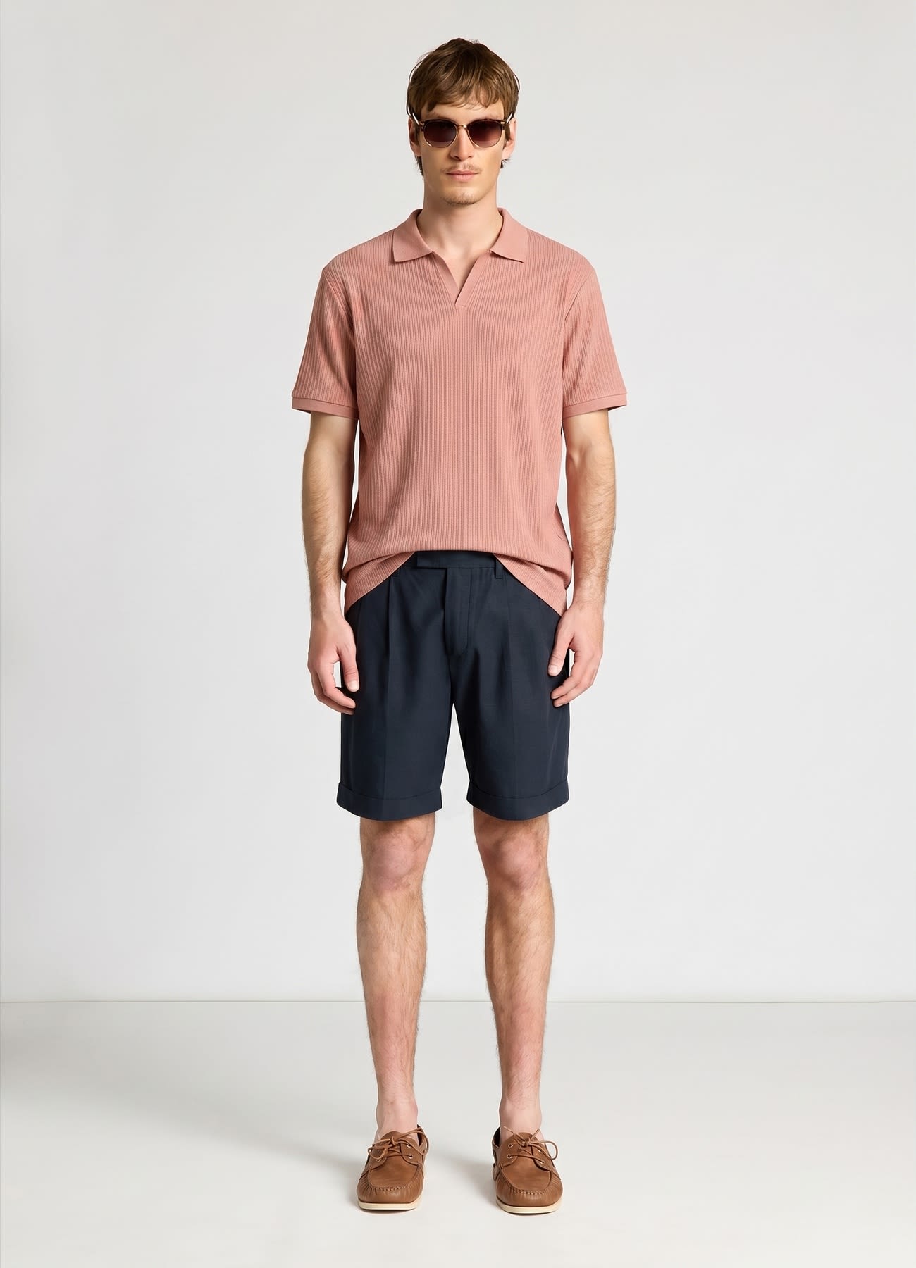 T-shirt polo a costine