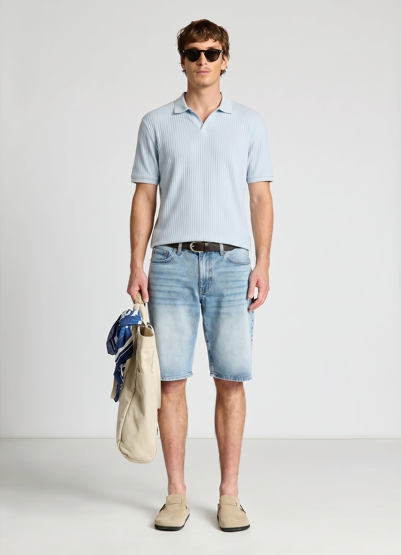 T-shirt polo a coste