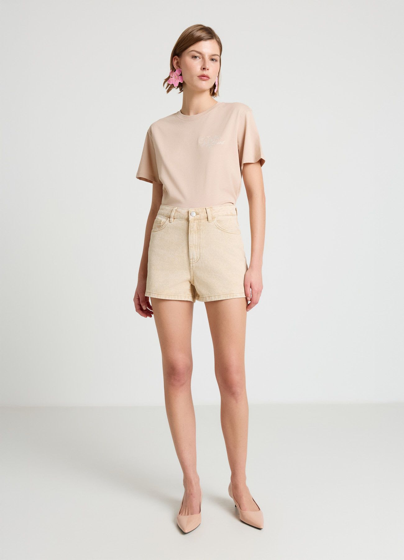 Shorts in denim cinque tasche