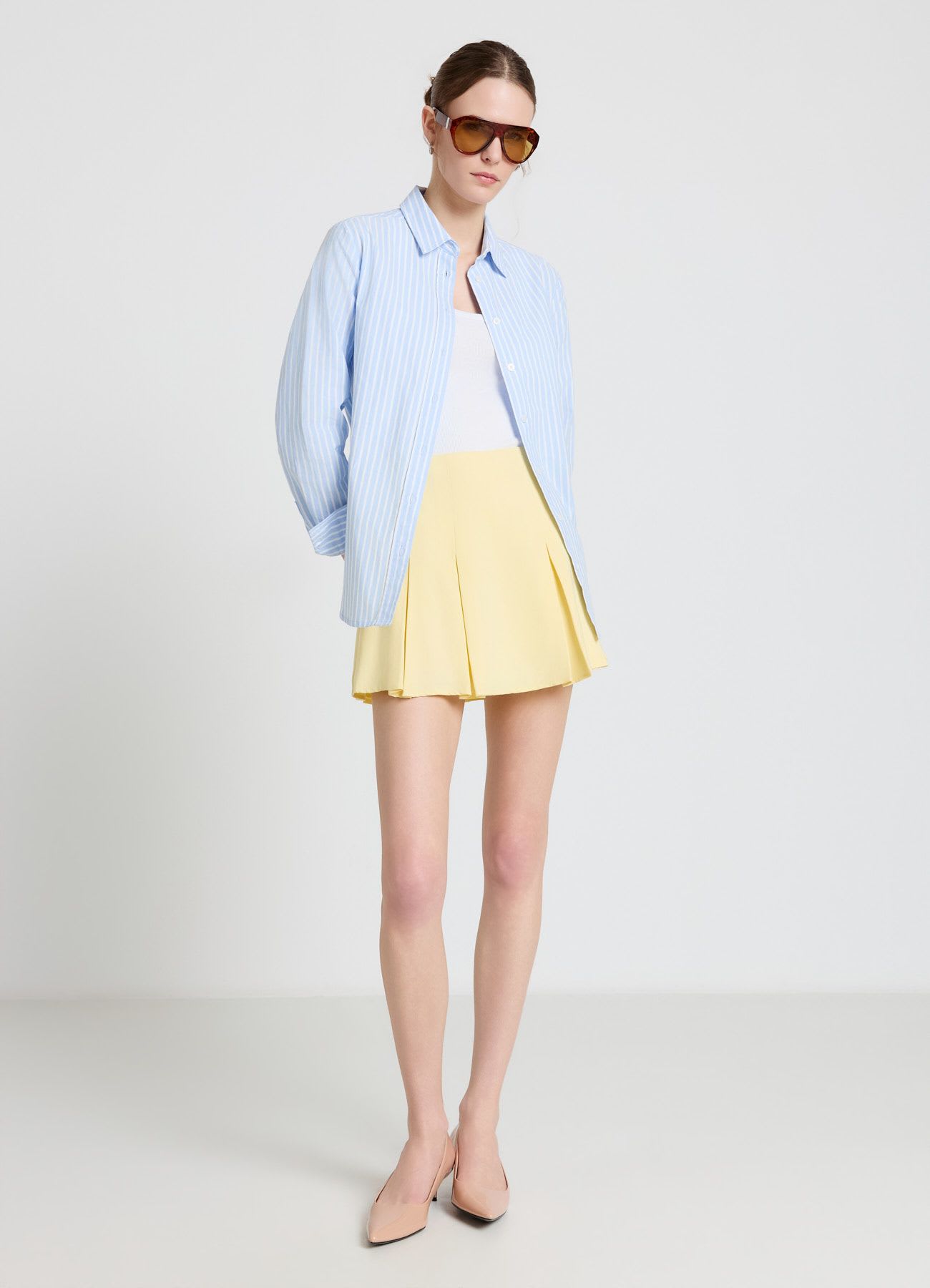 Gonna-pantalone con pieghe