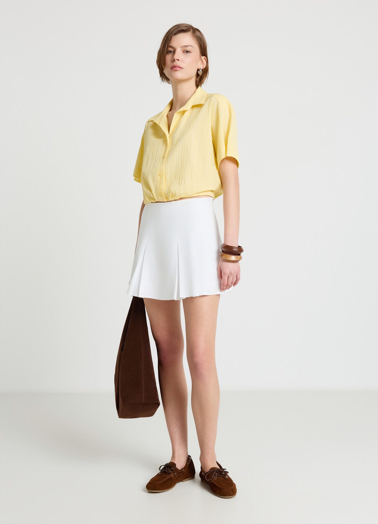 Gonna-pantalone con pieghe