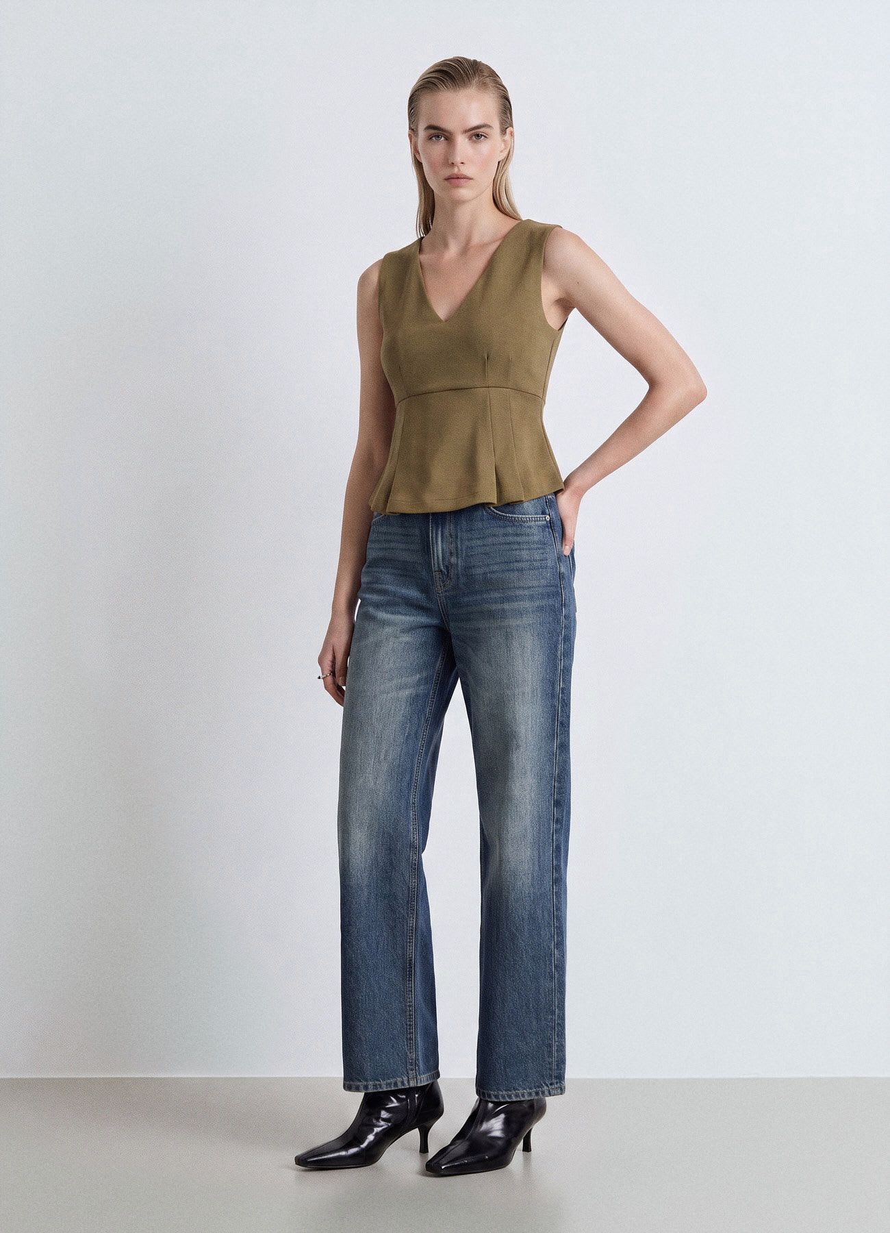 Corsetto in jersey con zip