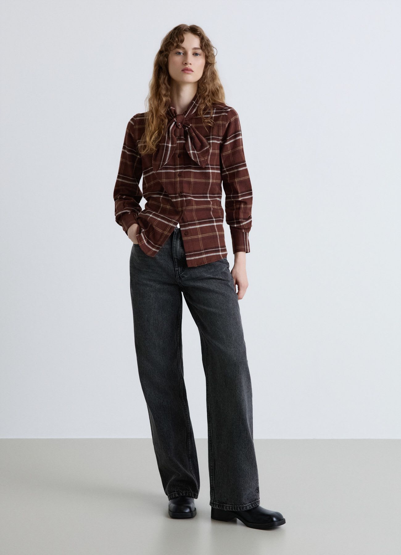 Jeans wide leg a vita alta