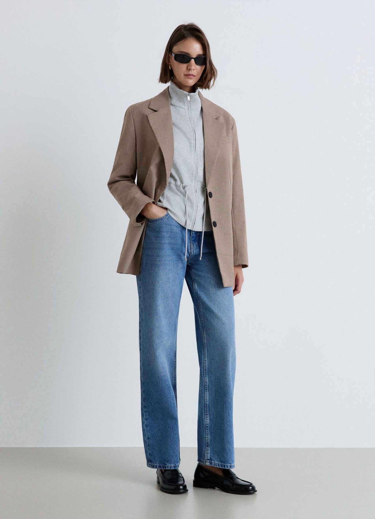 Jeans wide leg a vita alta