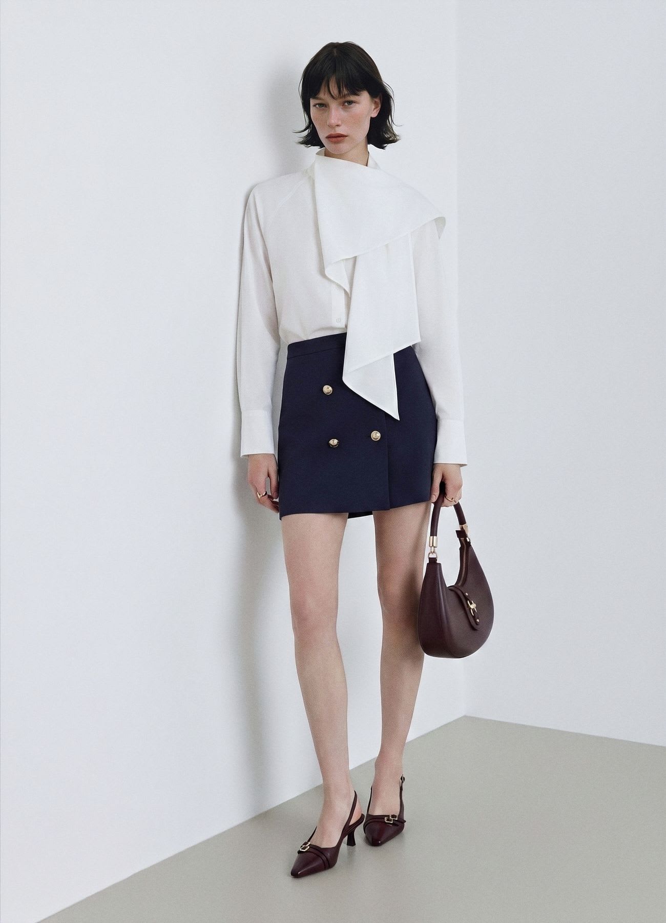 Camicia con dettaglio foulard