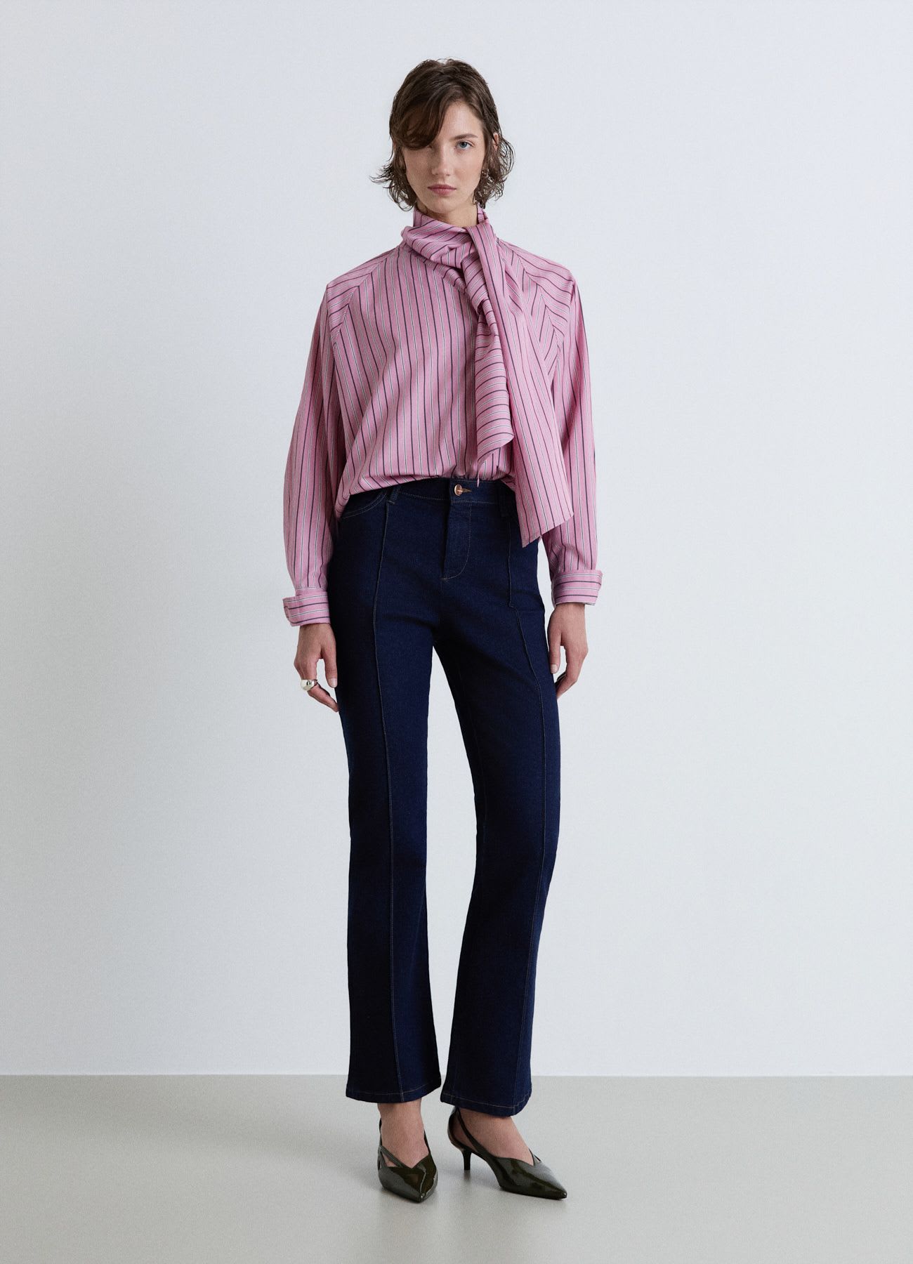 Camicia foulard a righe