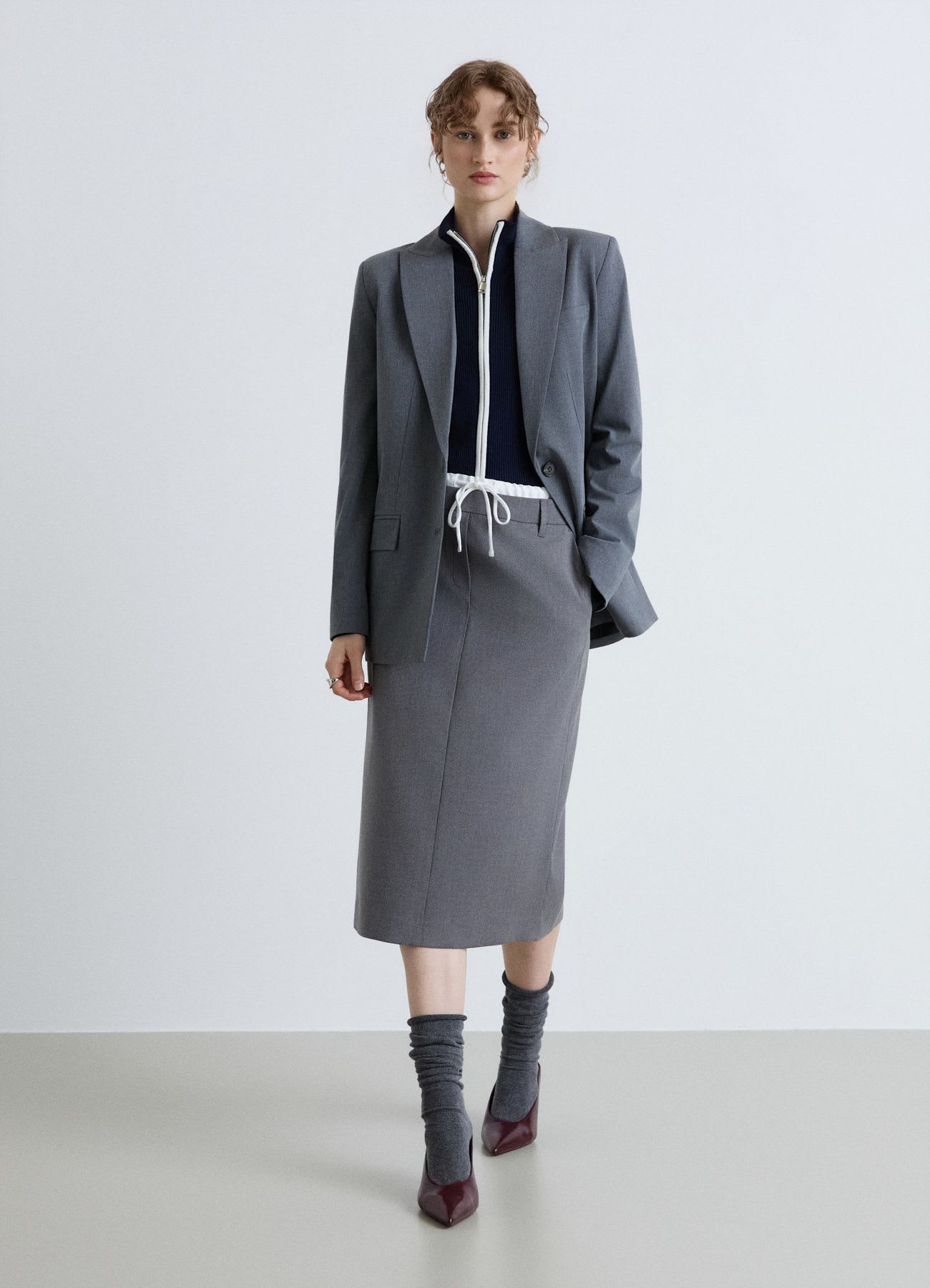 Giacca blazer con spacco dietro