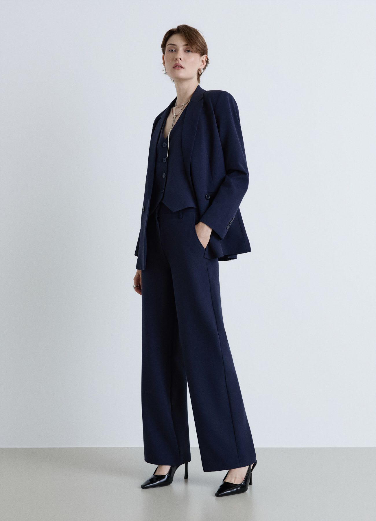 Pantaloni palazzo tinta unita
