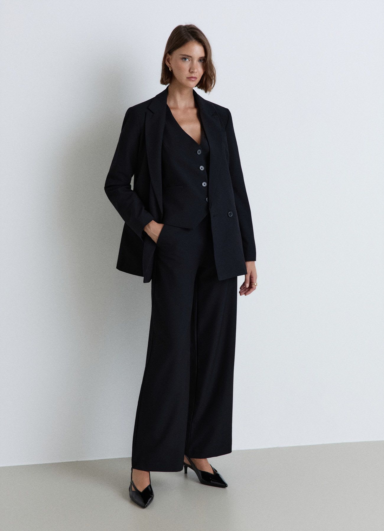 Pantaloni palazzo tinta unita