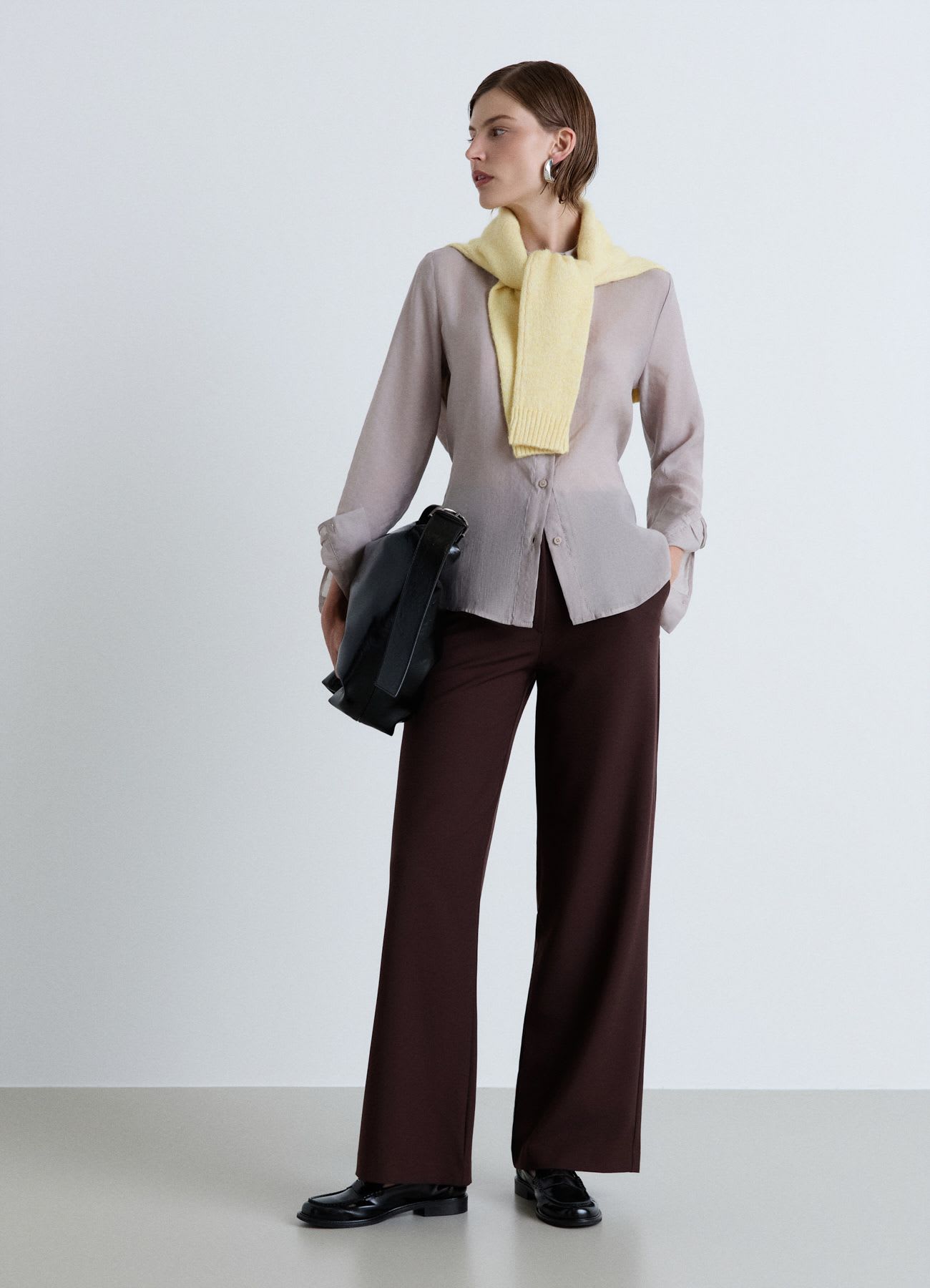 Pantaloni palazzo tinta unita