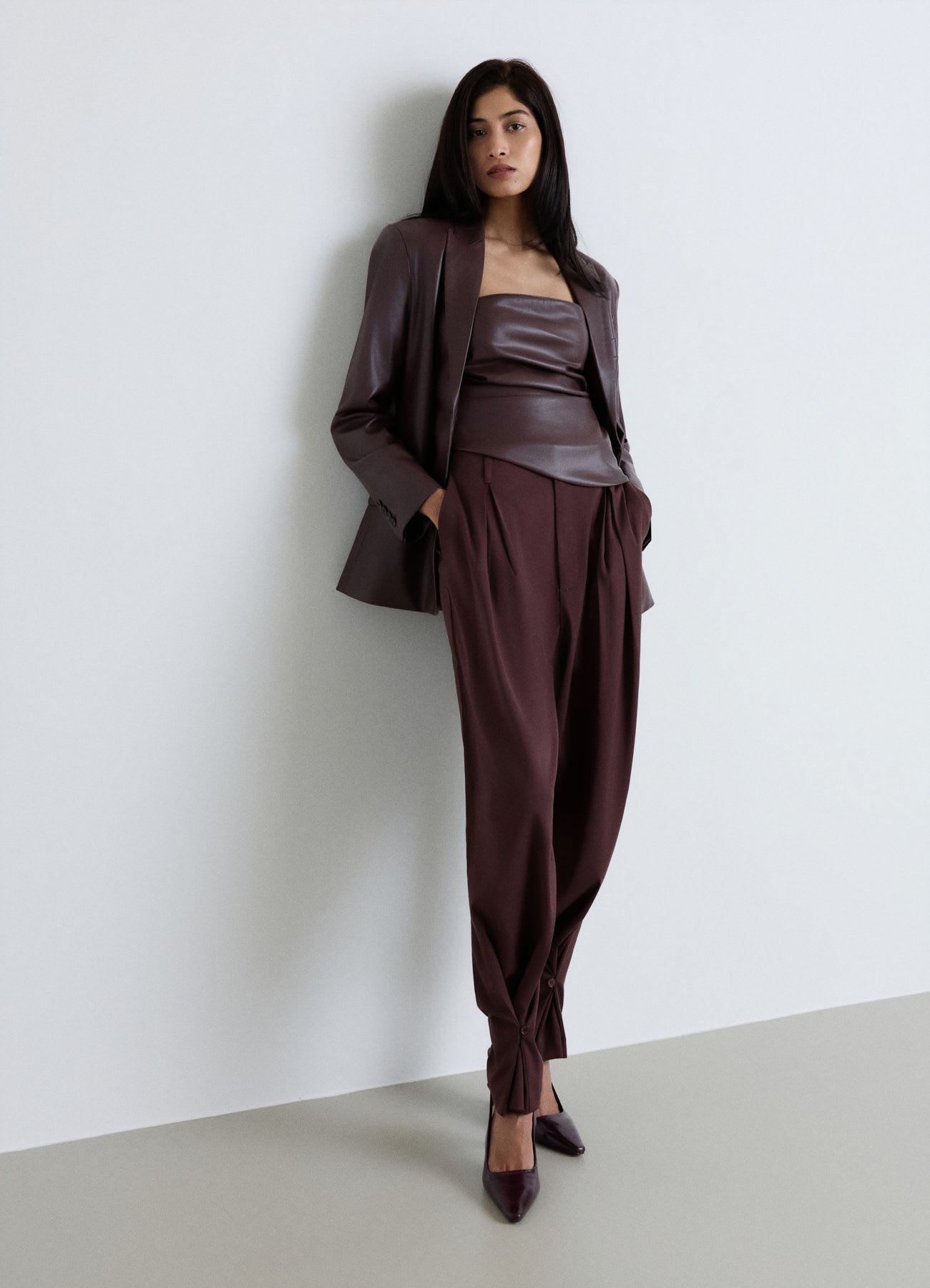 Top a fascia arricciato