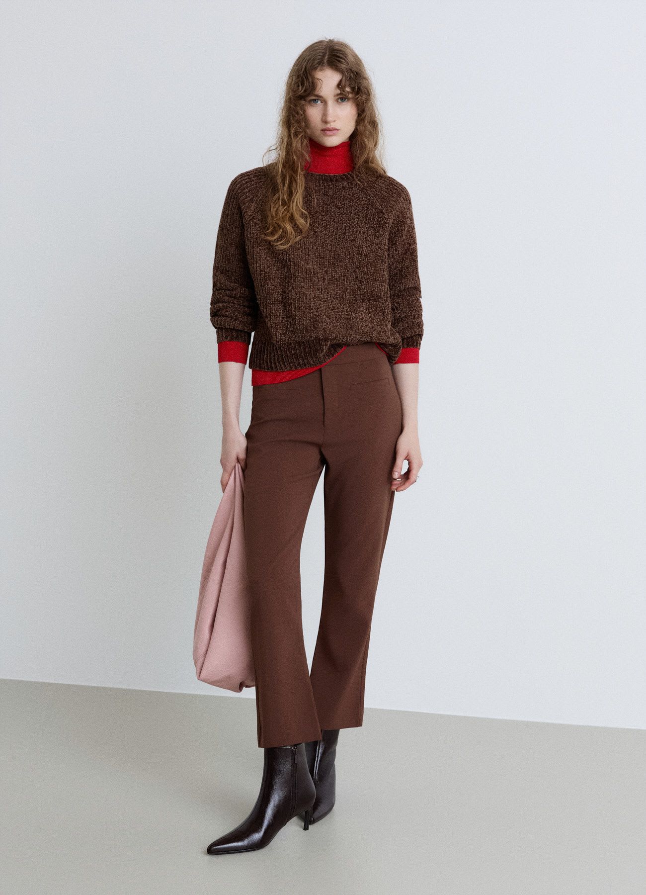 Maglia girocollo con maniche raglan