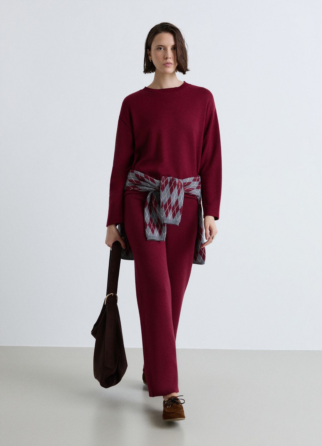 Pantaloni palazzo soft a tinta unita