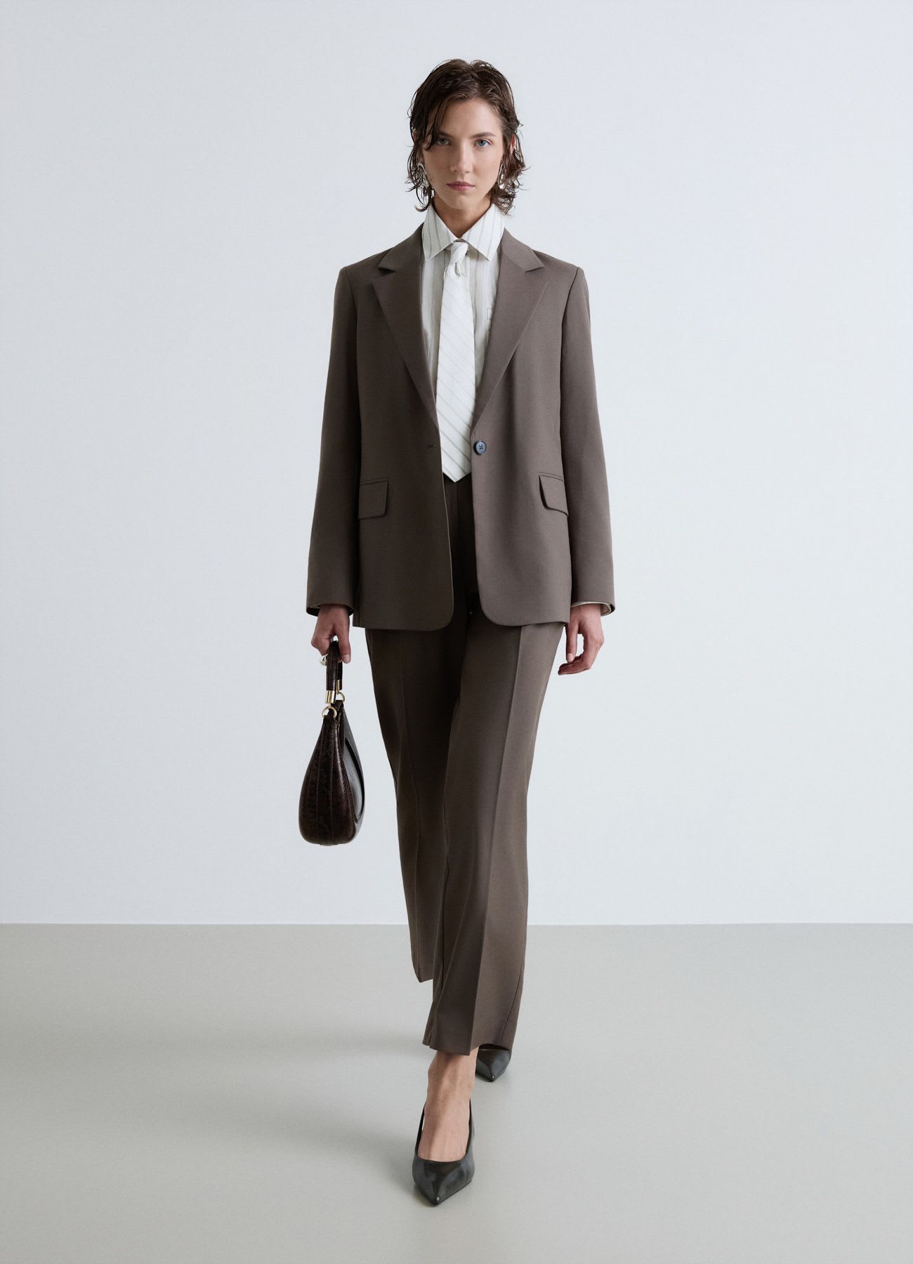 Giacca blazer monopetto regular