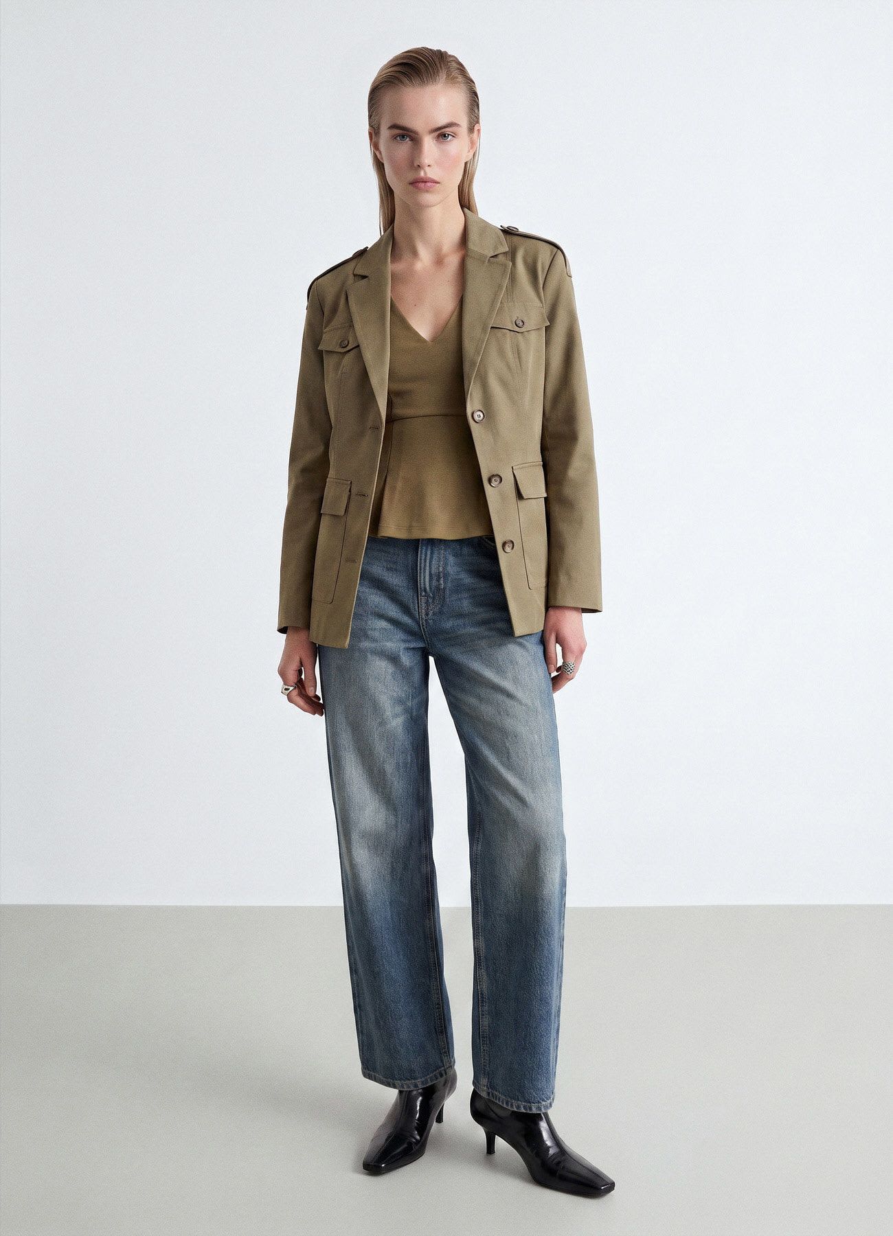 Jeans palazzo wide leg a cinque tasche