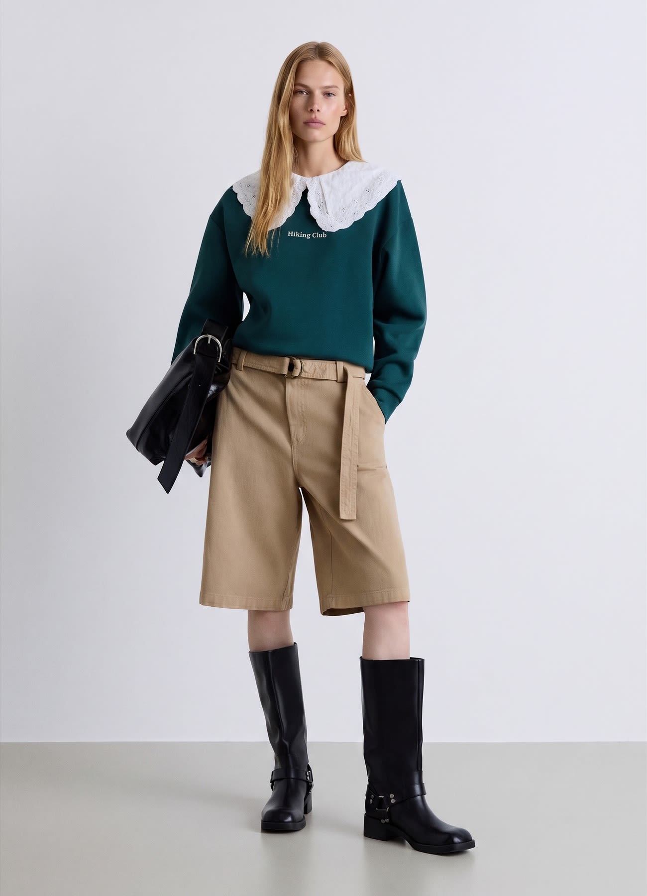 Shorts bermuda con cintura