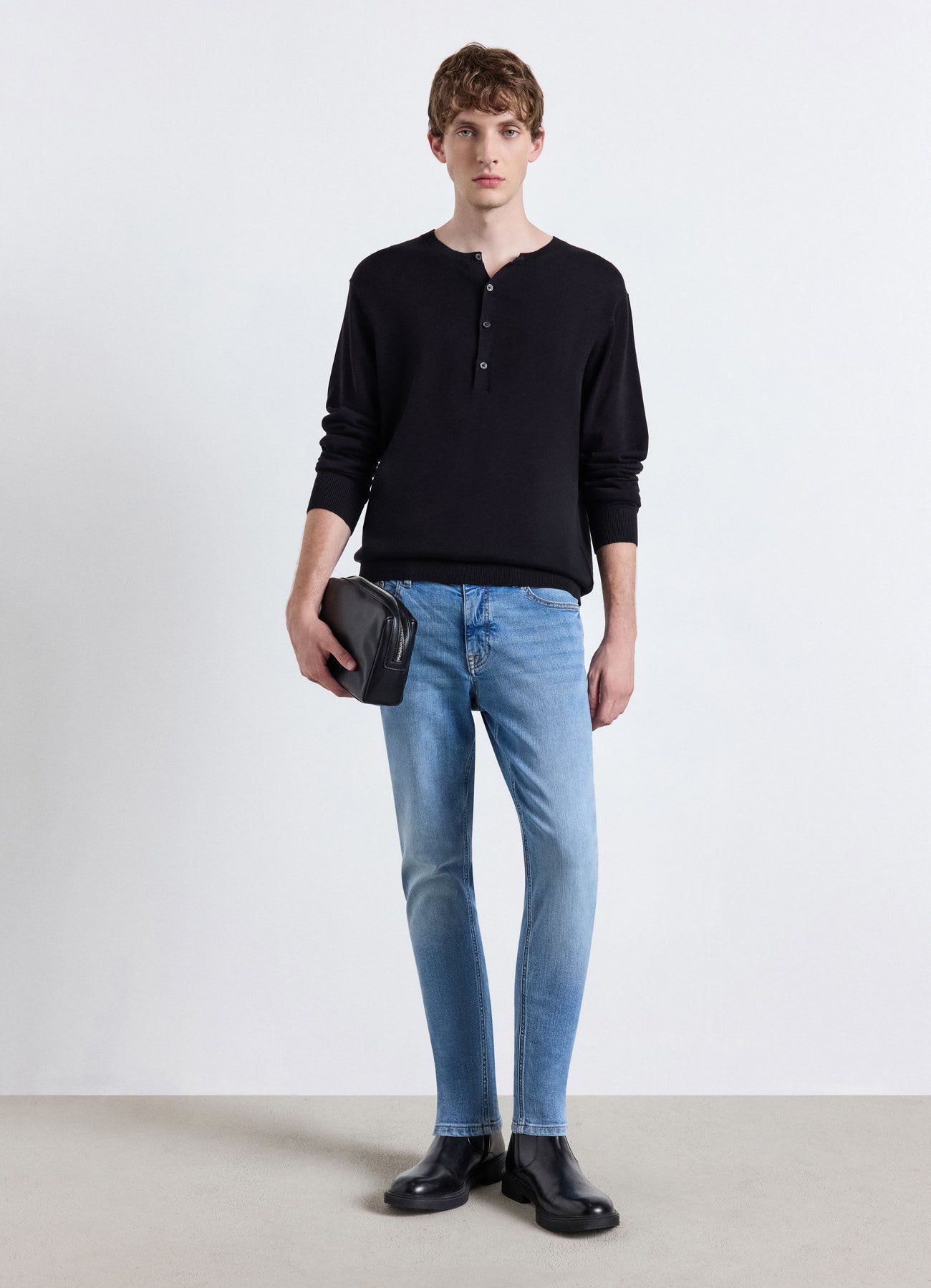 Jeans skinny a tinta unita