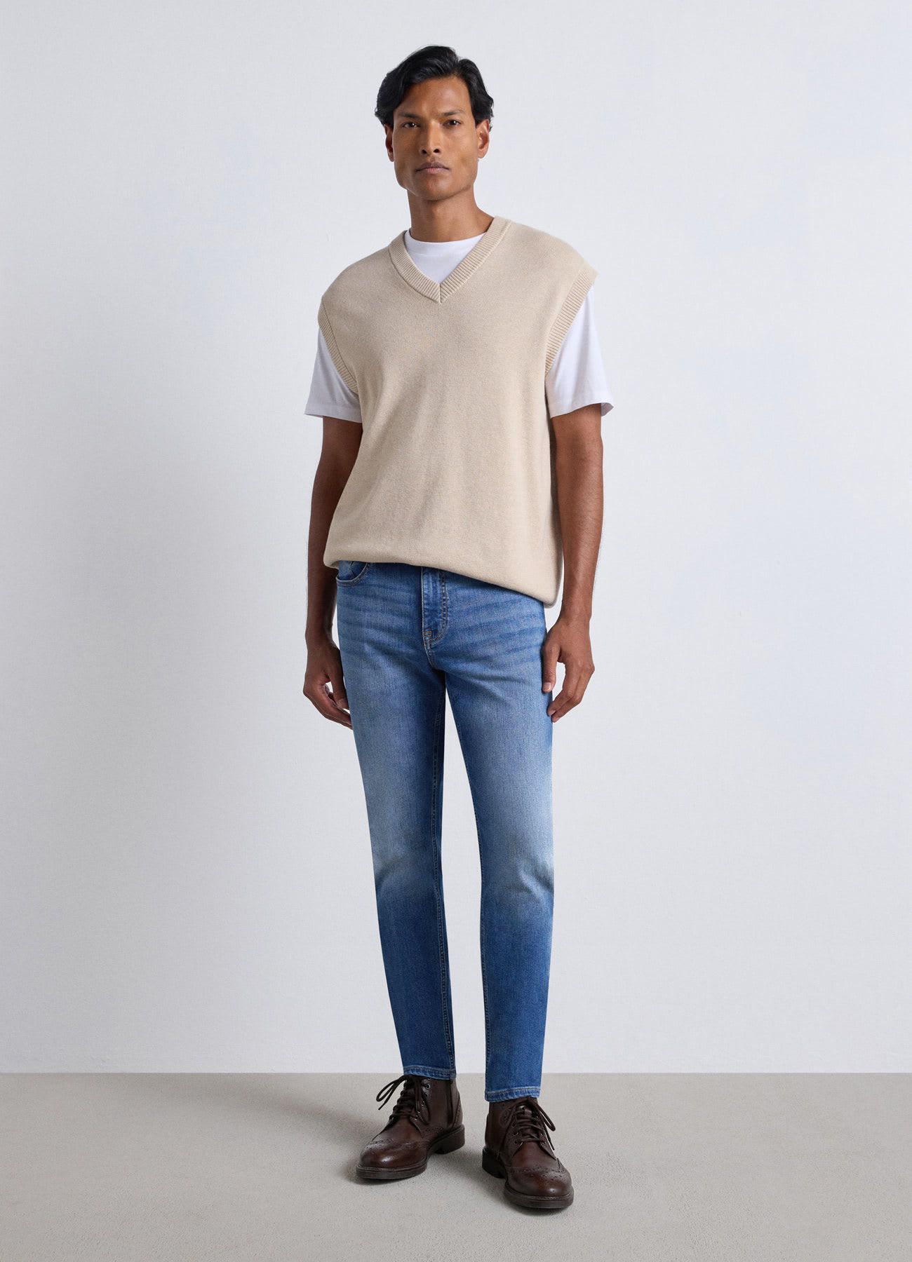 Jeans skinny a tinta unita