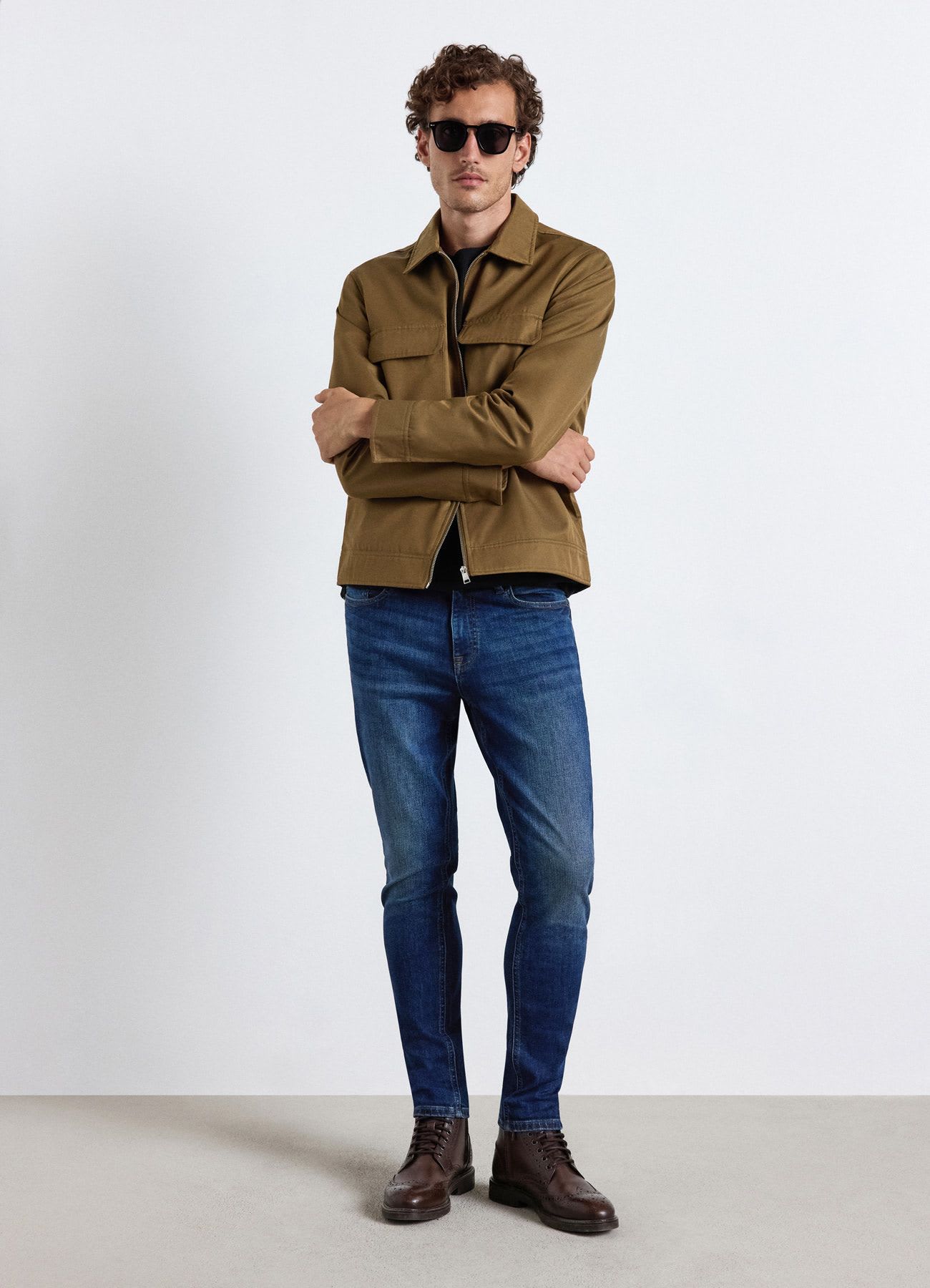 Jeans skinny a tinta unita