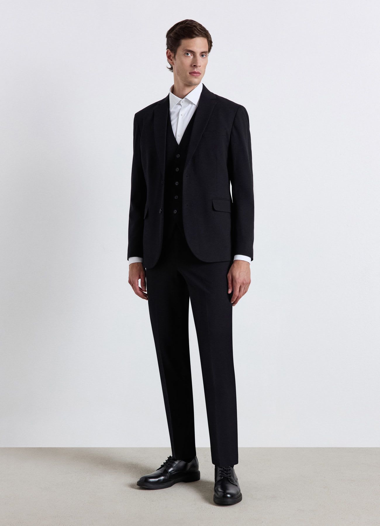 Pantalone straight a tinta unita